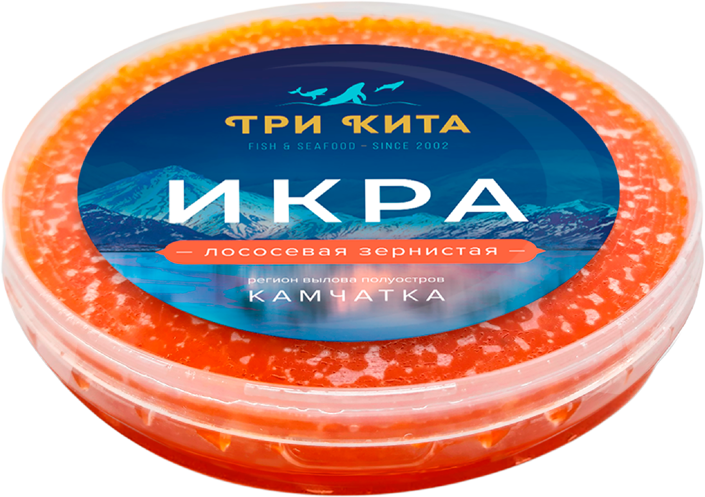 Изображение товара Икра горбуши ТРИ КИТА зернистая, 200г