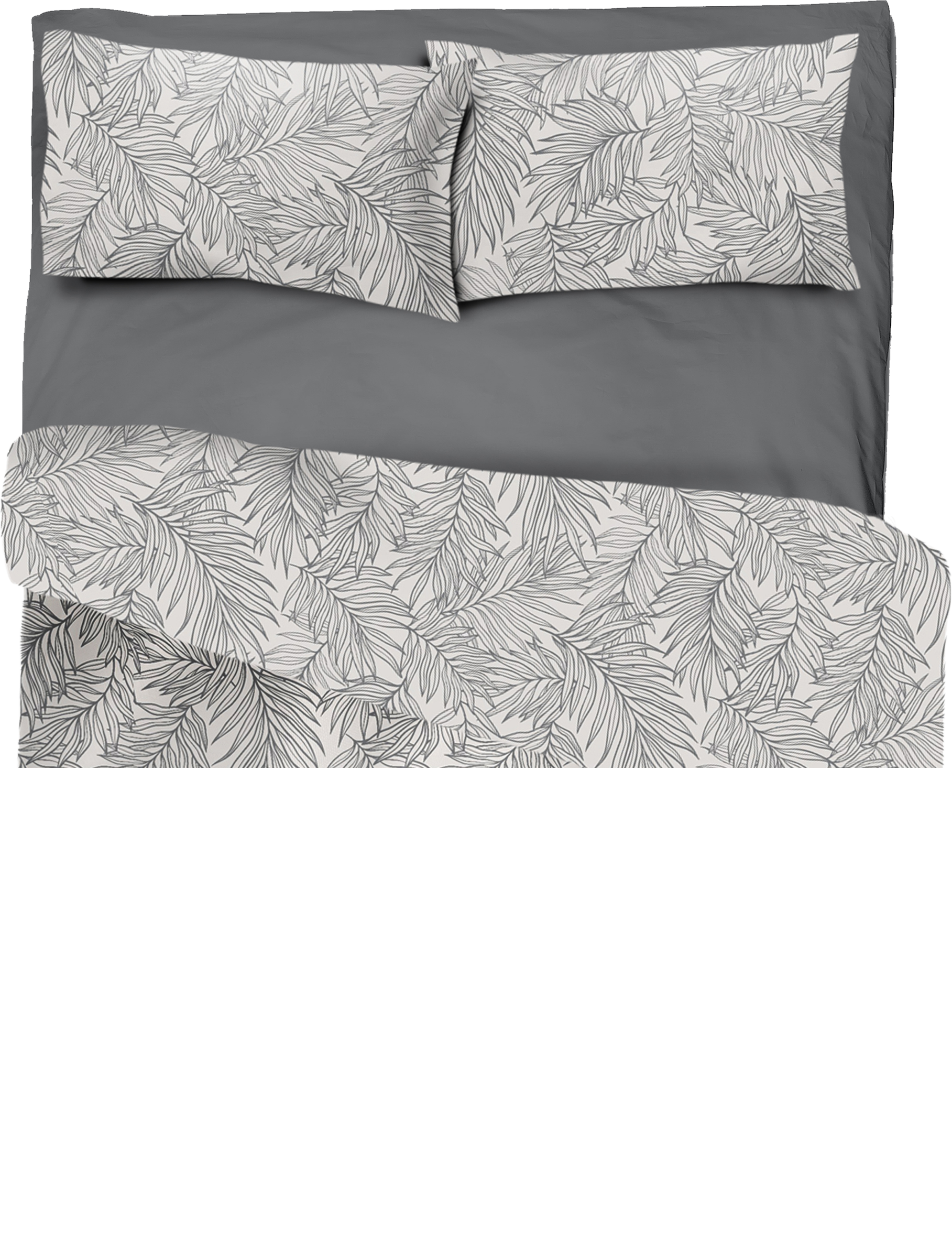 Изображение товара Комплект постельного белья 1,5-спальный HOMECLUB Shadow из бязи серый рисунок