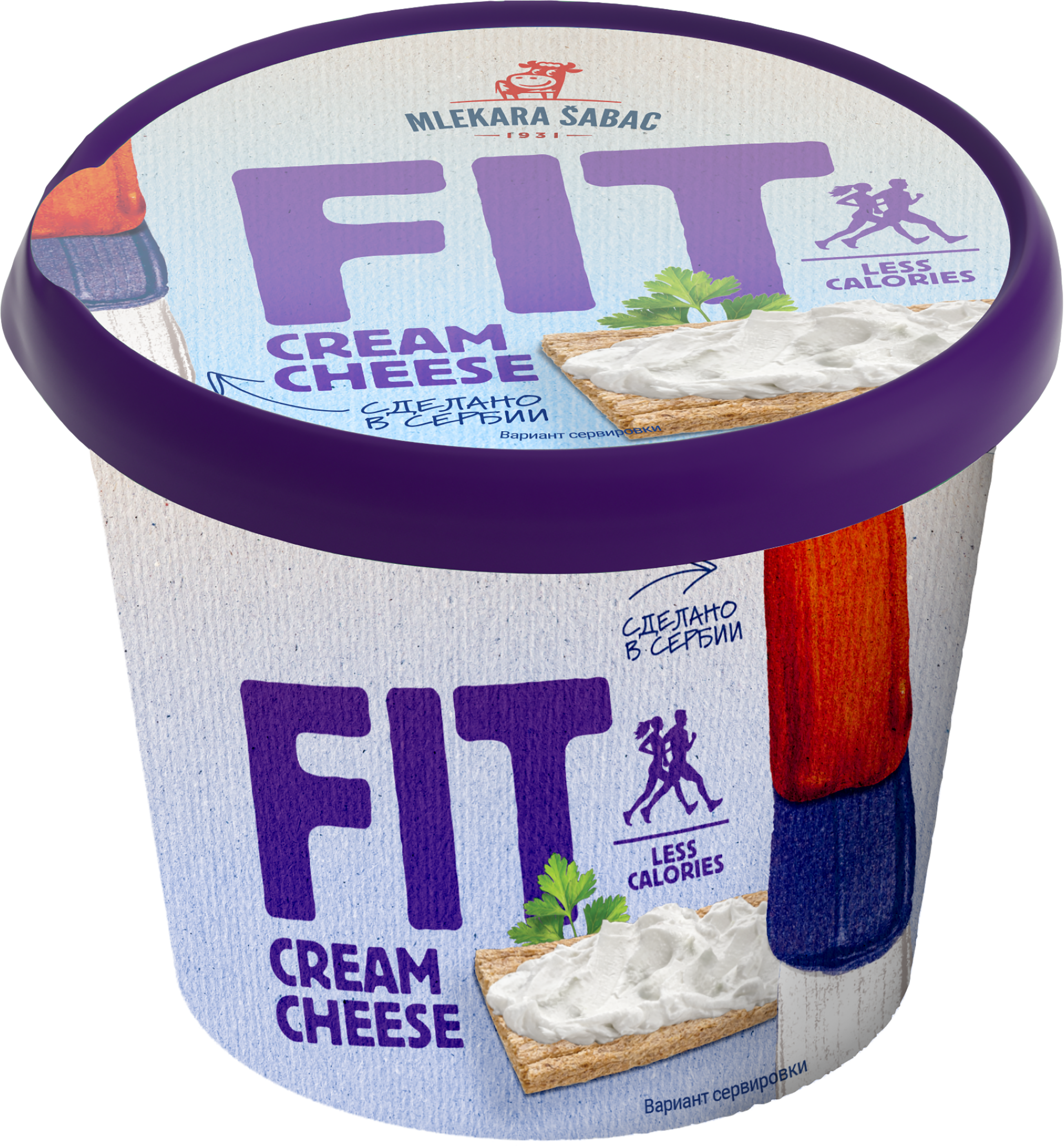 Изображение товара Сыр творожный MLEKARA SABAC FIT Cream Cheese сливочный 60%, без змж, 250г