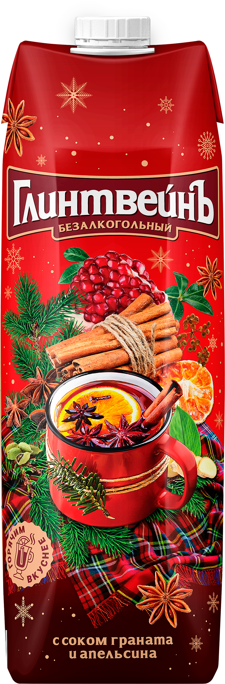 Изображение товара Напиток сокосодержащий WISH MIX Глинтвейн с пряностями 1л