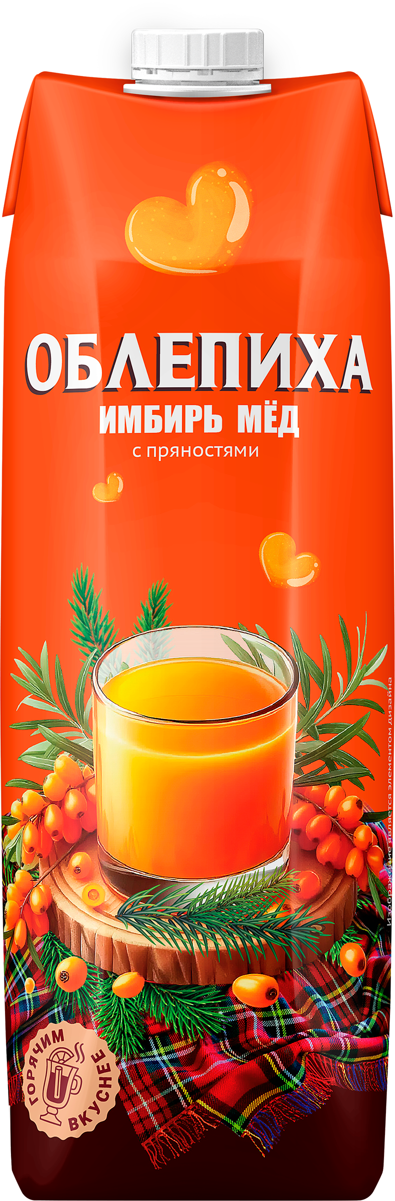 Изображение товара Напиток сокосодержащий WISH MIX Облепиха имбирь мед 1л натуральный вкус