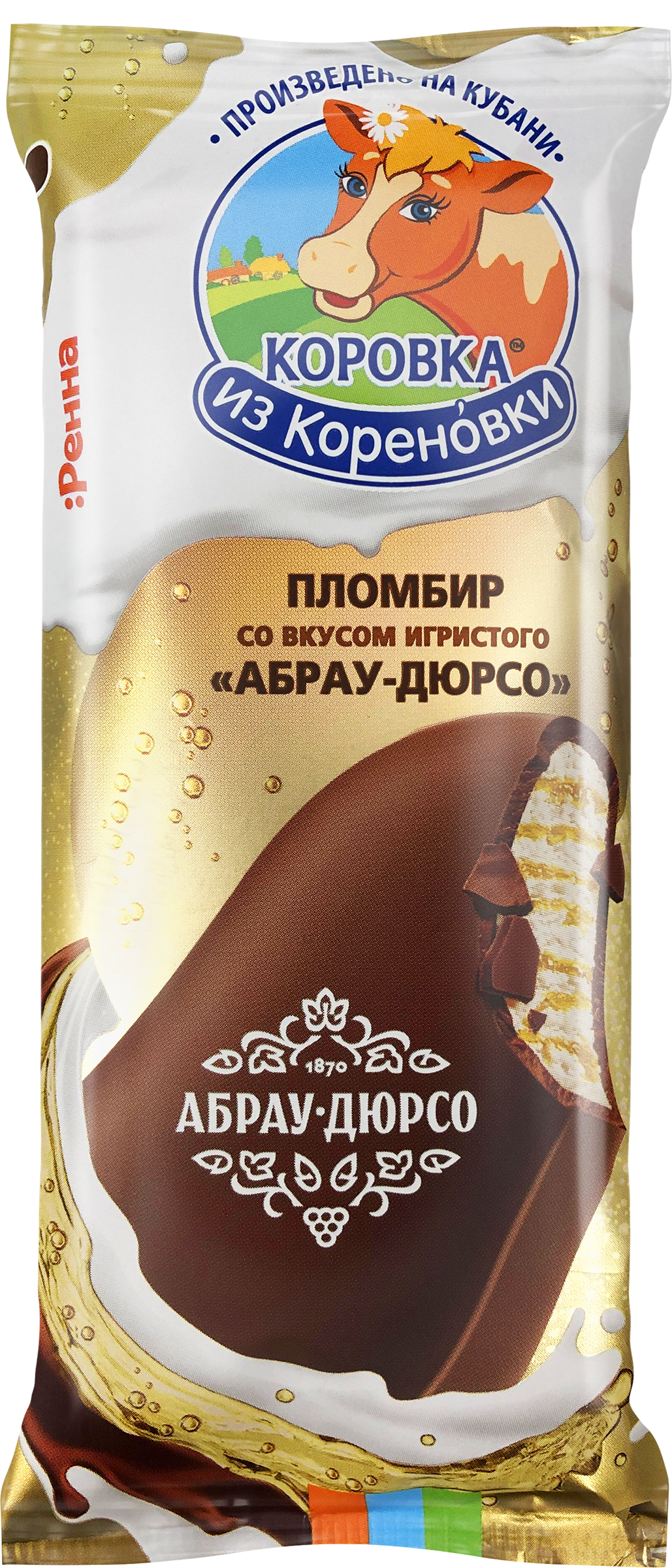 Изображение товара Мороженое эскимо КОРОВКА ИЗ КОРЕНОВКИ с вкусом шампанского и шоколада 70г