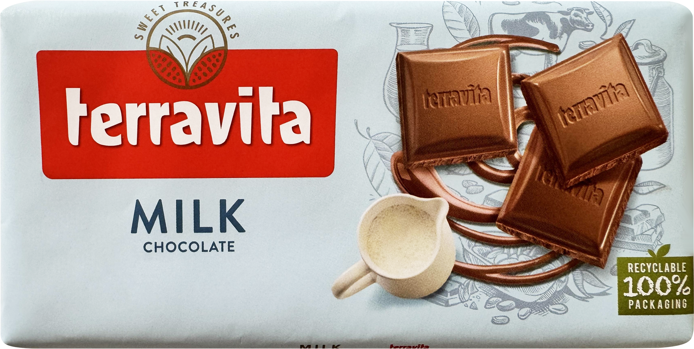 Изображение товара Шоколад молочный ТЕРРАВИТА 100г с ванилью