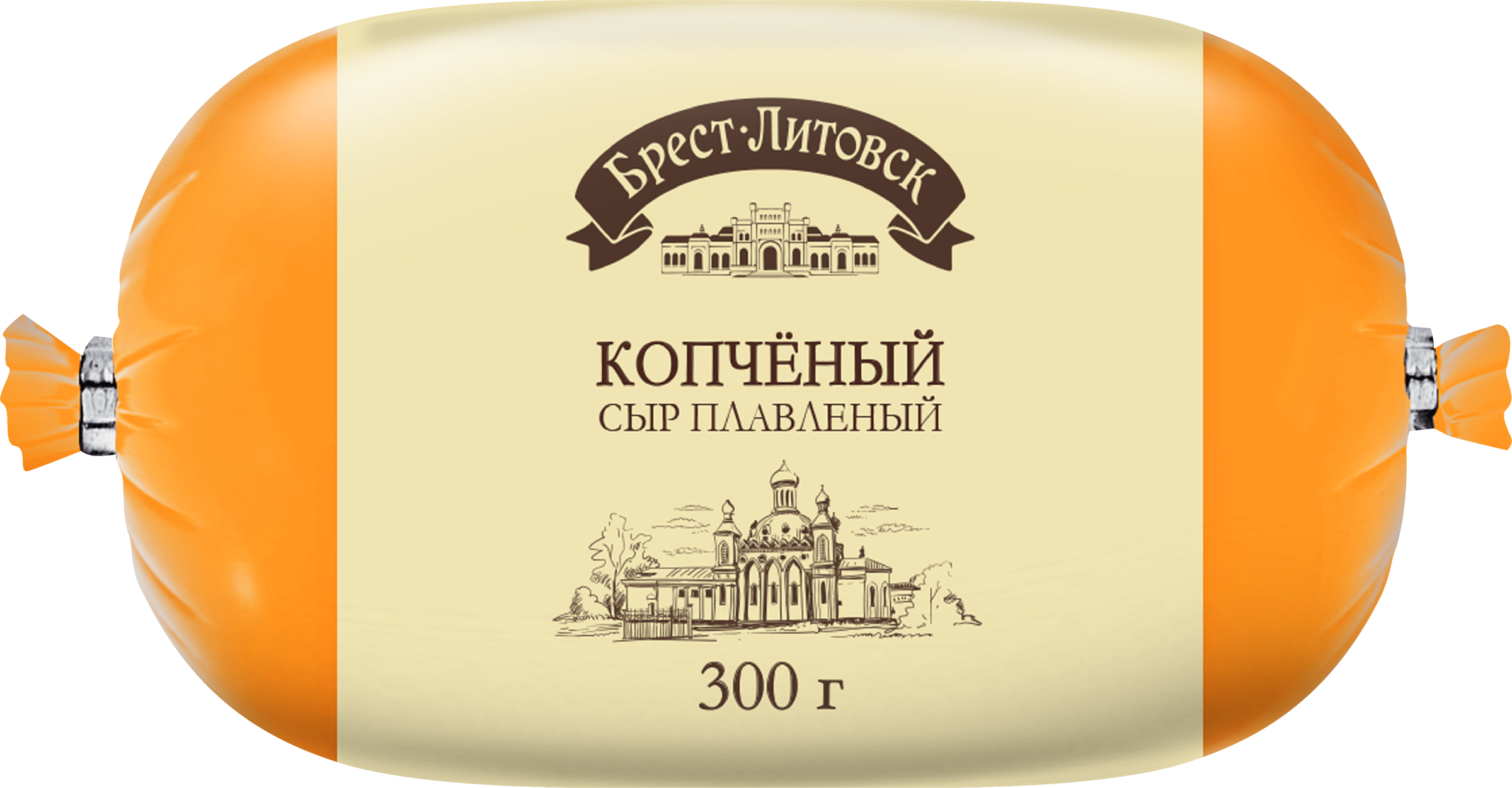 Изображение товара Сыр плавленый копченый БРЕСТ-ЛИТОВСК 40%, без змж, 300г