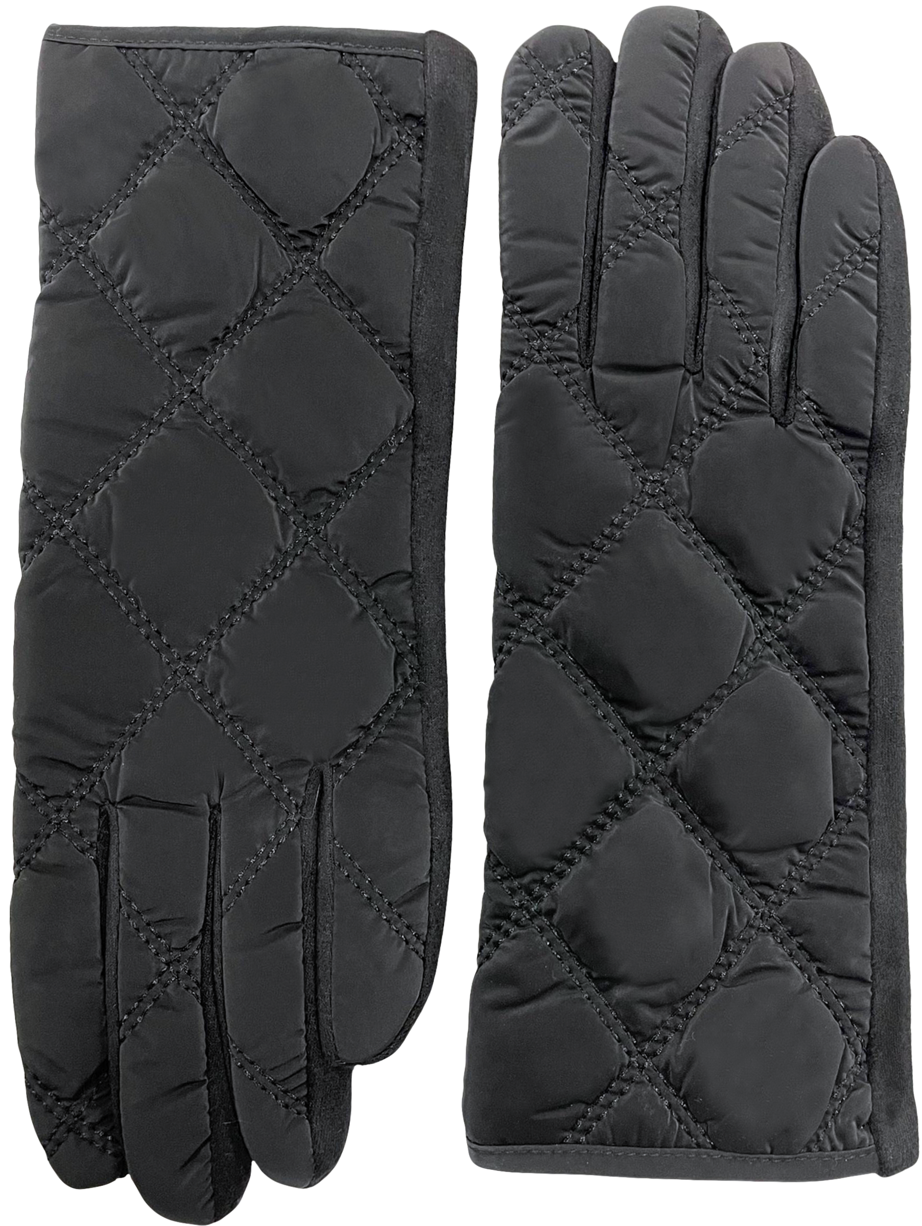 Изображение товара Женские демисезонные перчатки MIRO р 7,5 черные и бежевые