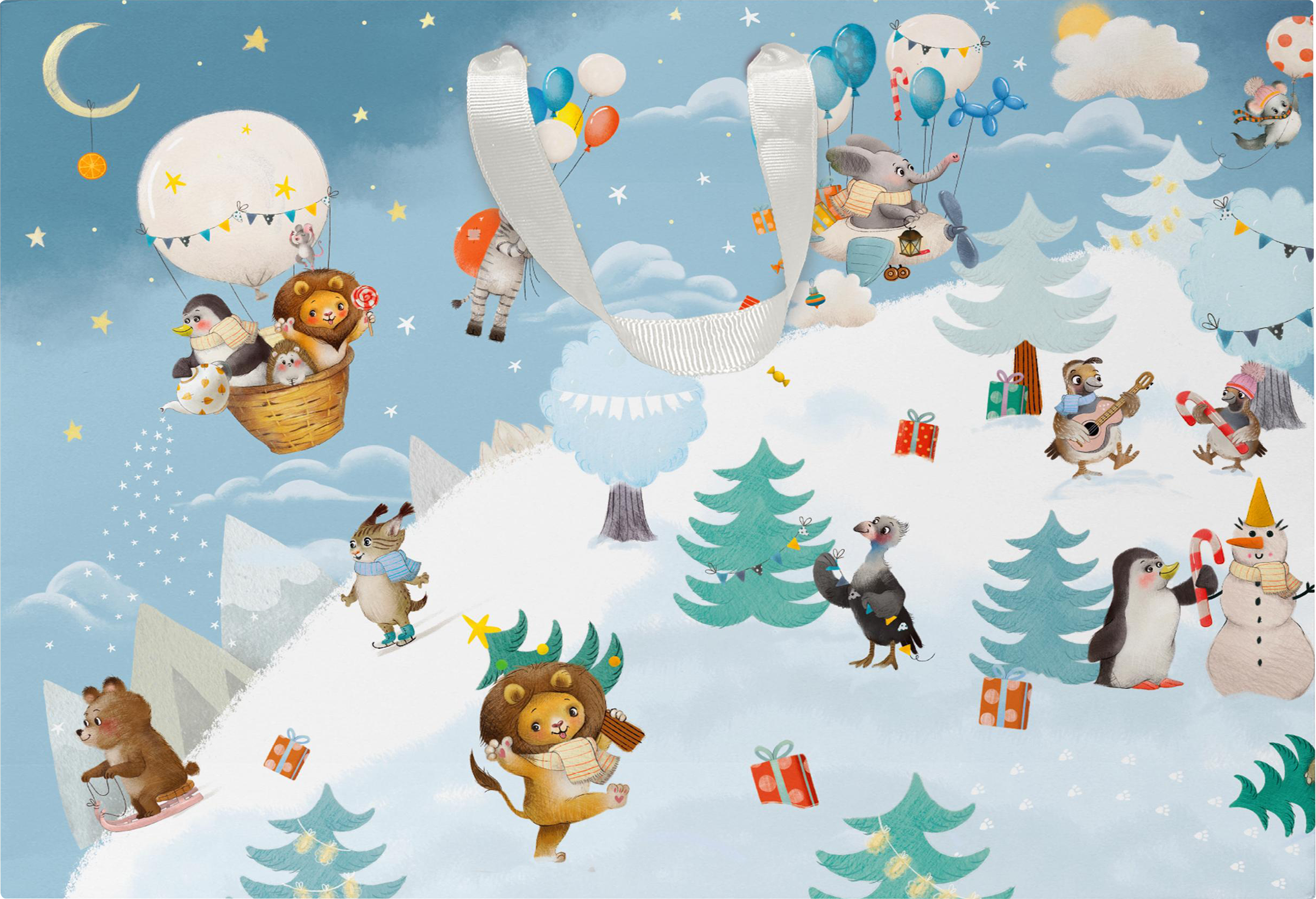 Изображение товара Подарочный пакет CITY HOME TRADE Christmas Kids 36х48х15см для упаковки подарков