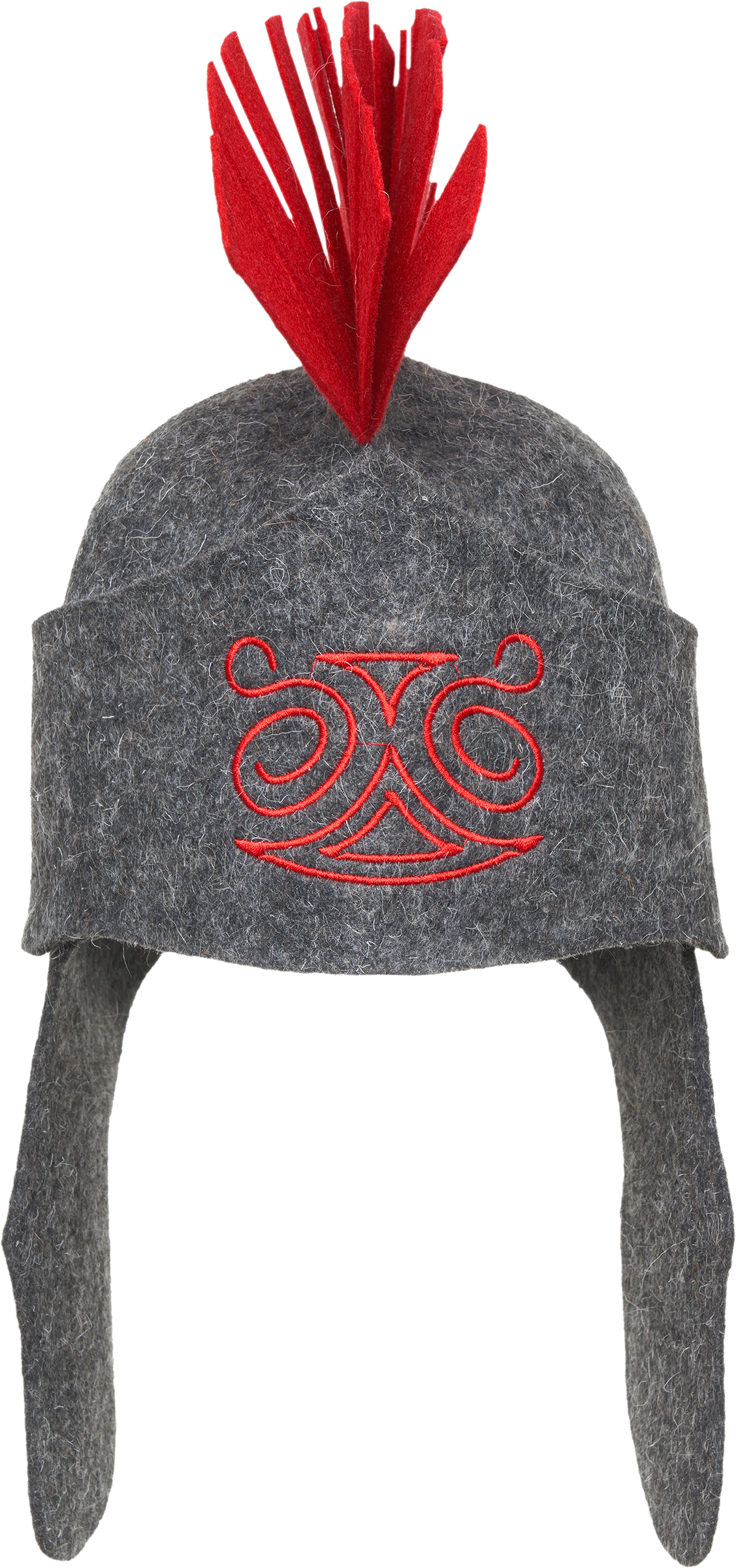 Изображение товара Шапка для бани и сауны ГЛАВБАНЯ Гладиатор, серый войлок, Арт Б4162