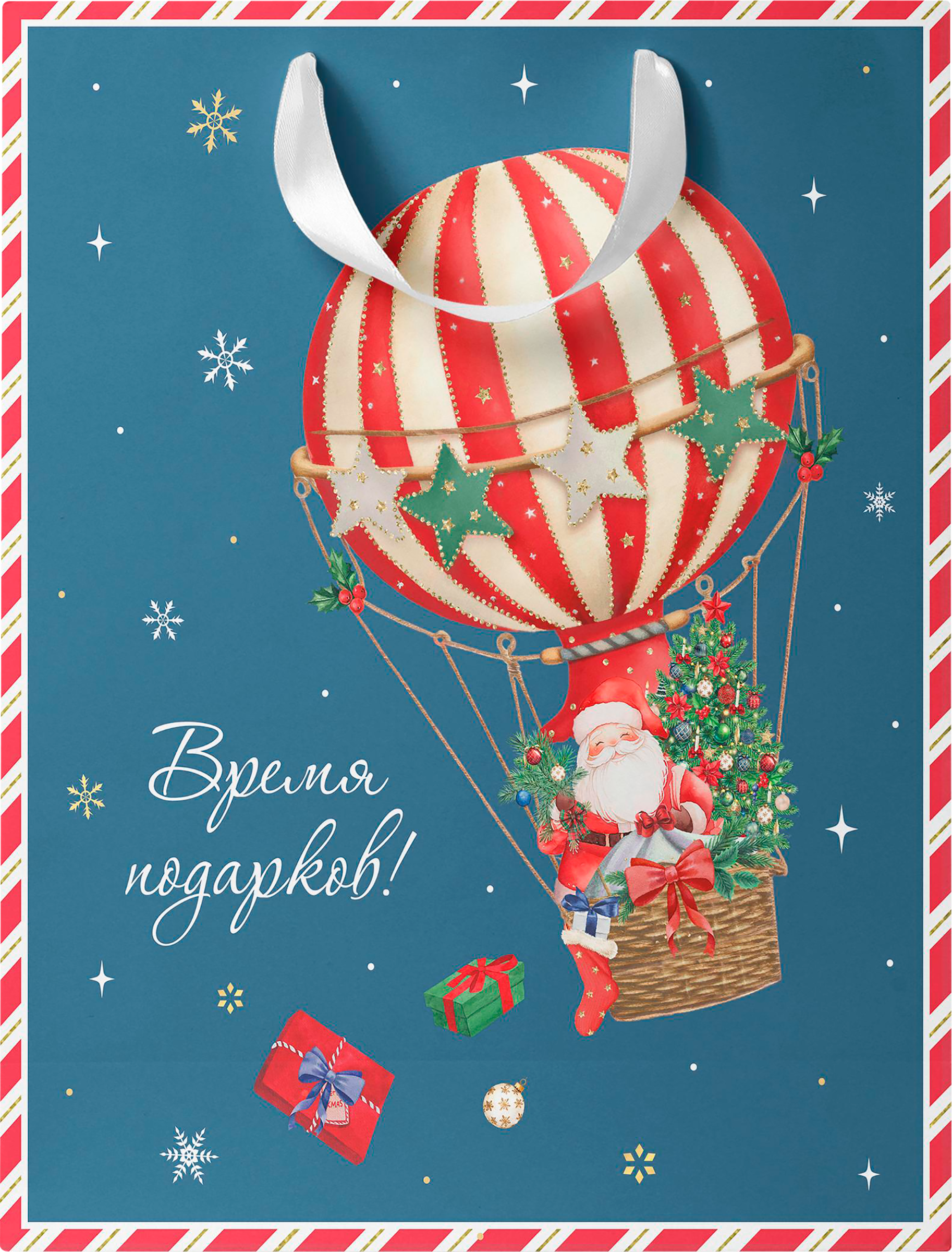 Изображение товара Подарочный пакет CITY HOME TRADE New Years Joy 23x18x10см, яркий эффект