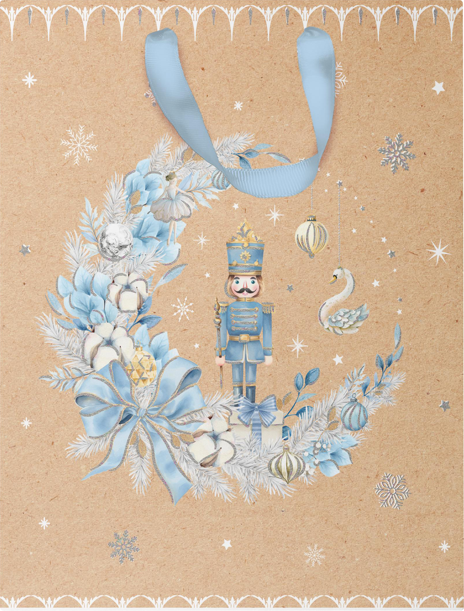 Изображение товара Пакет подарочный CITY HOME TRADE Christmas Kraft 32х26х12см