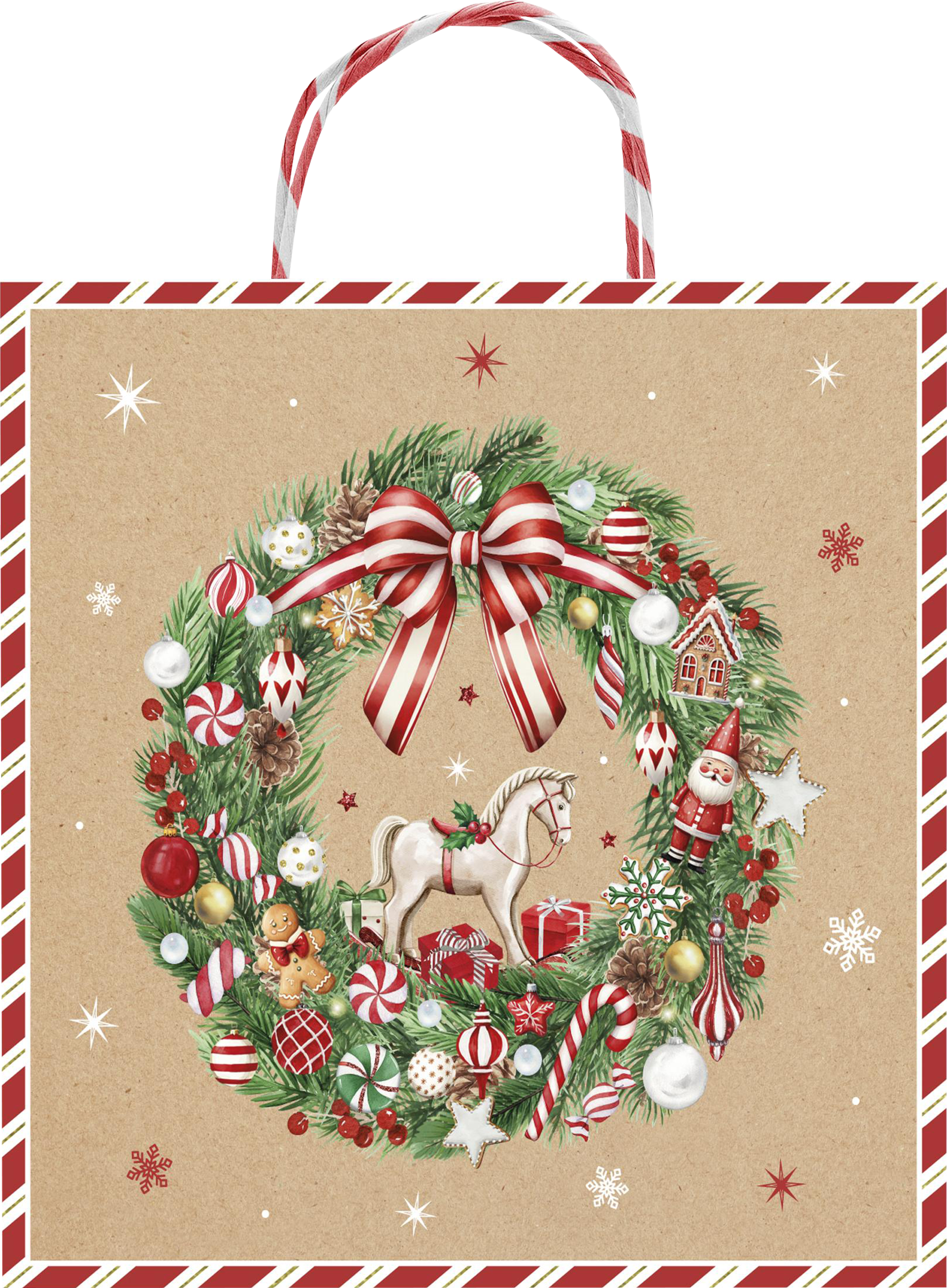 Изображение товара Подарочный пакет CITY HOME TRADE премиум 22х22х10 см бумага