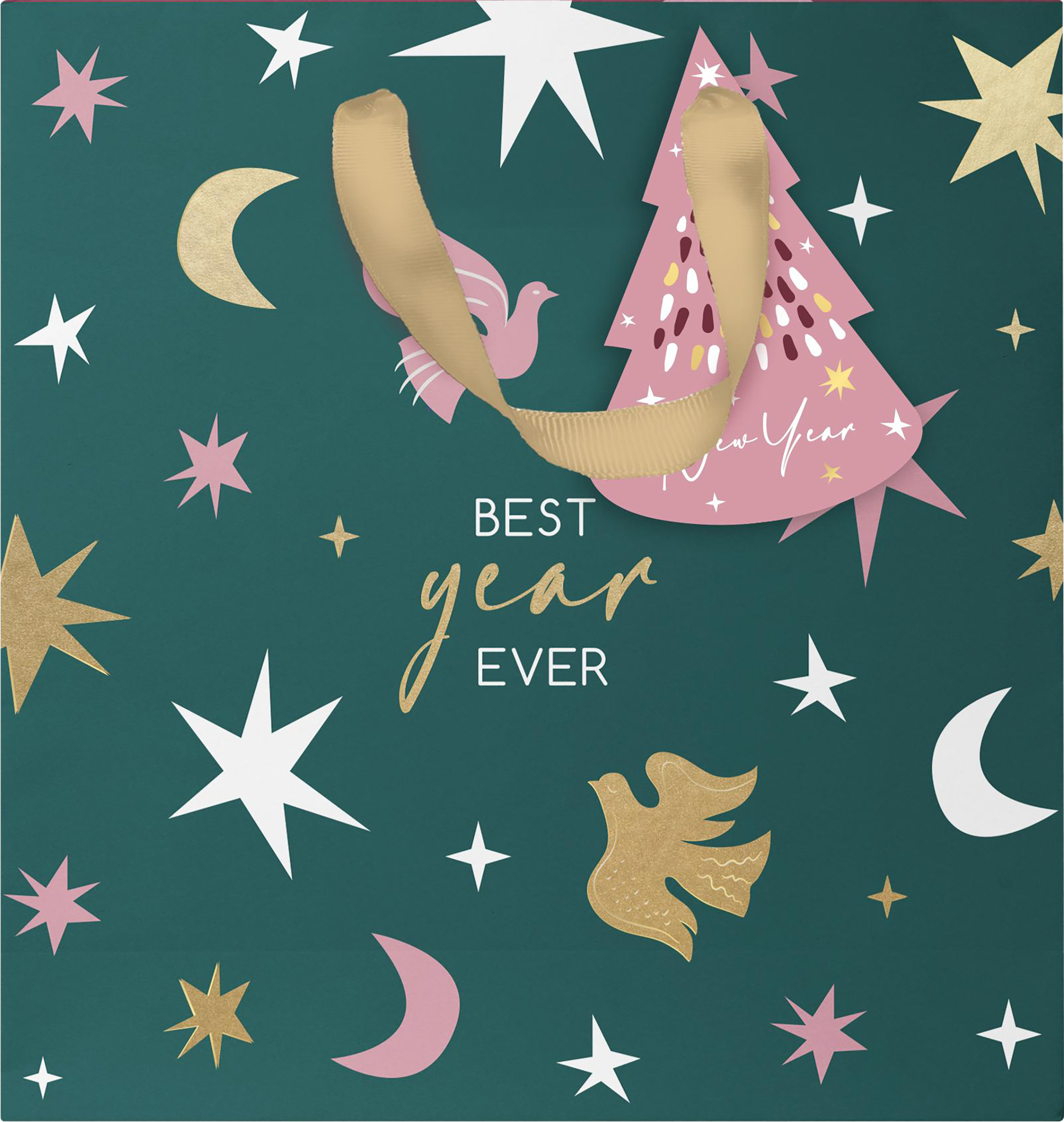 Изображение товара Подарочный пакет CITY HOME TRADE X-Mas Academy 15х14х6см для подарков и сувениров, 3 шт.