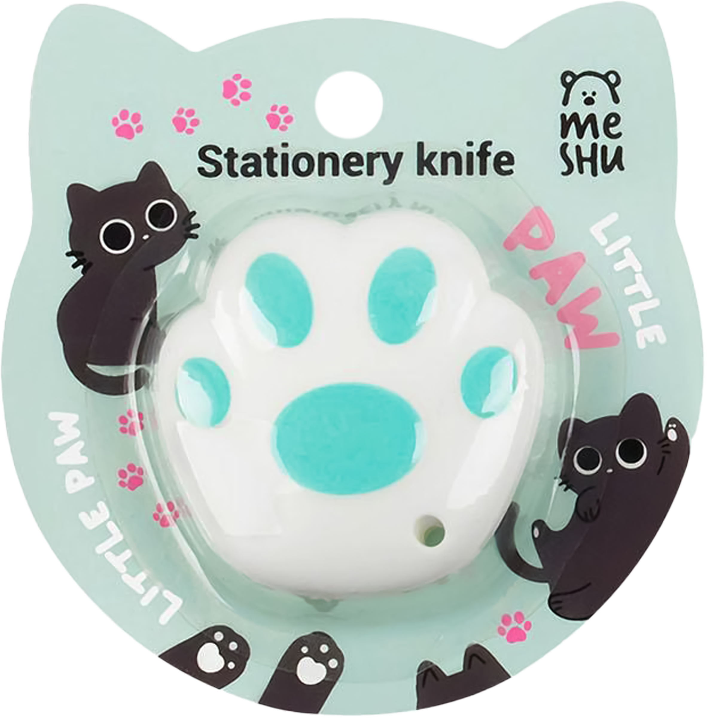Изображение товара Нож канцелярский MESHU Little Paw, 9мм, в ассортименте