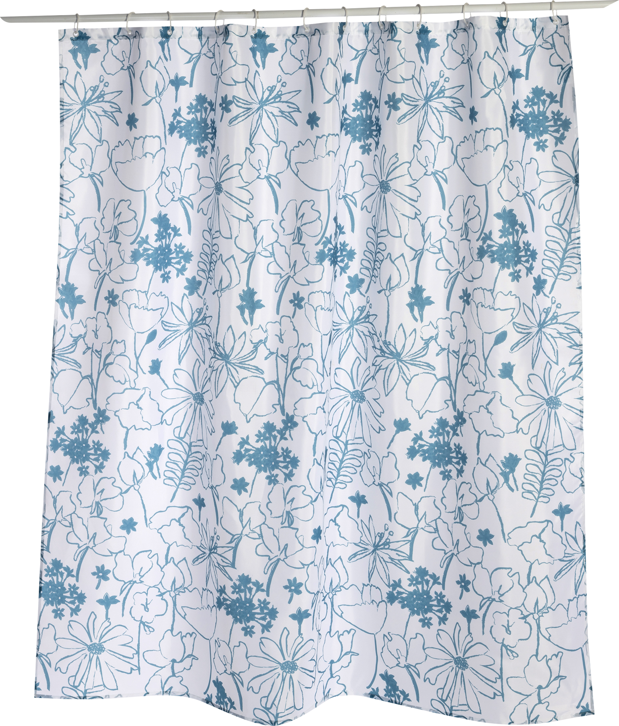 Изображение товара Штора для ванной AQUA-RIVUS Вуаль 180х180 см бело-синяя