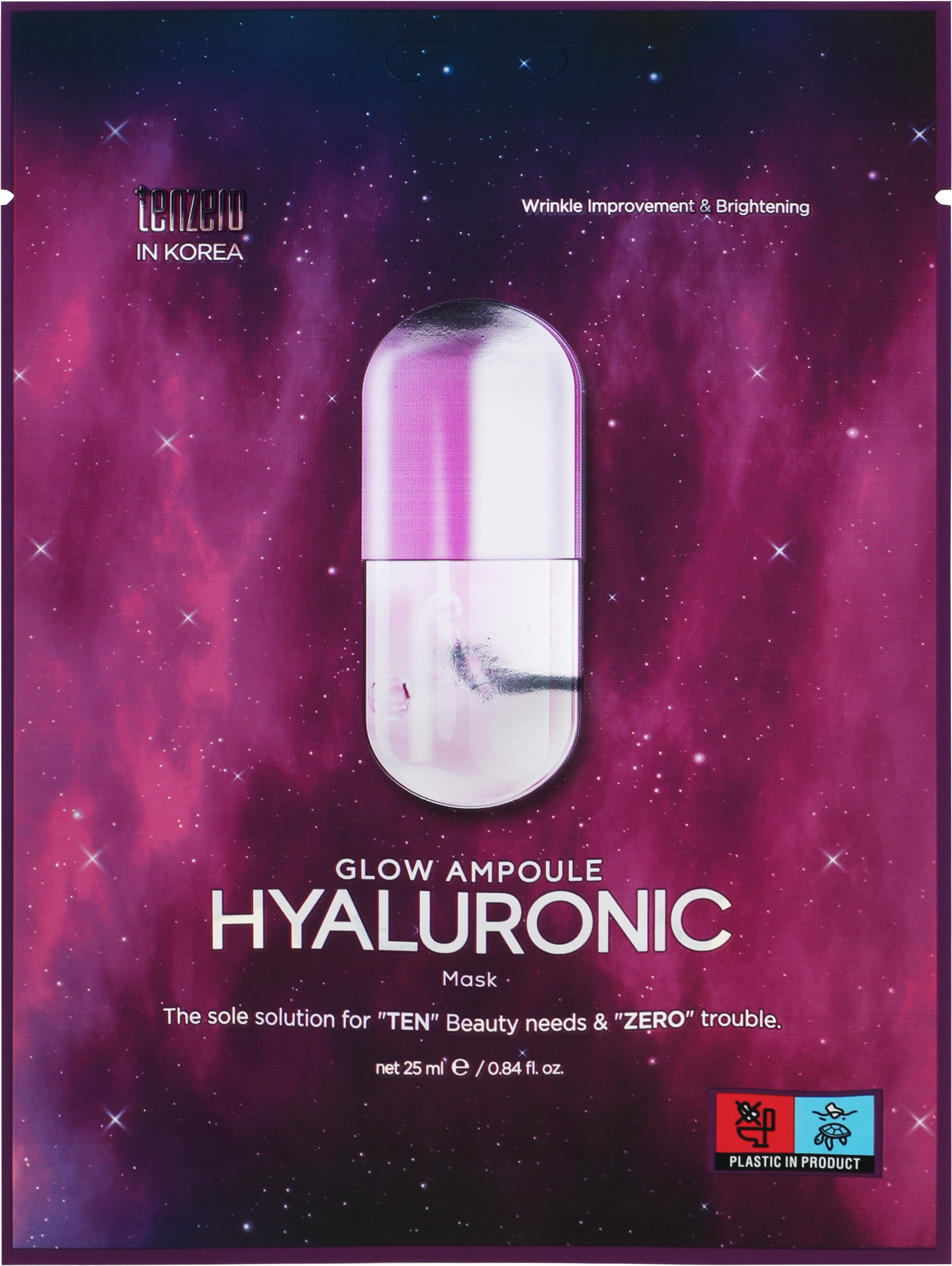 Изображение товара Маска для лица тканевая TENZERO с гиалуроновой кислотой 25мл