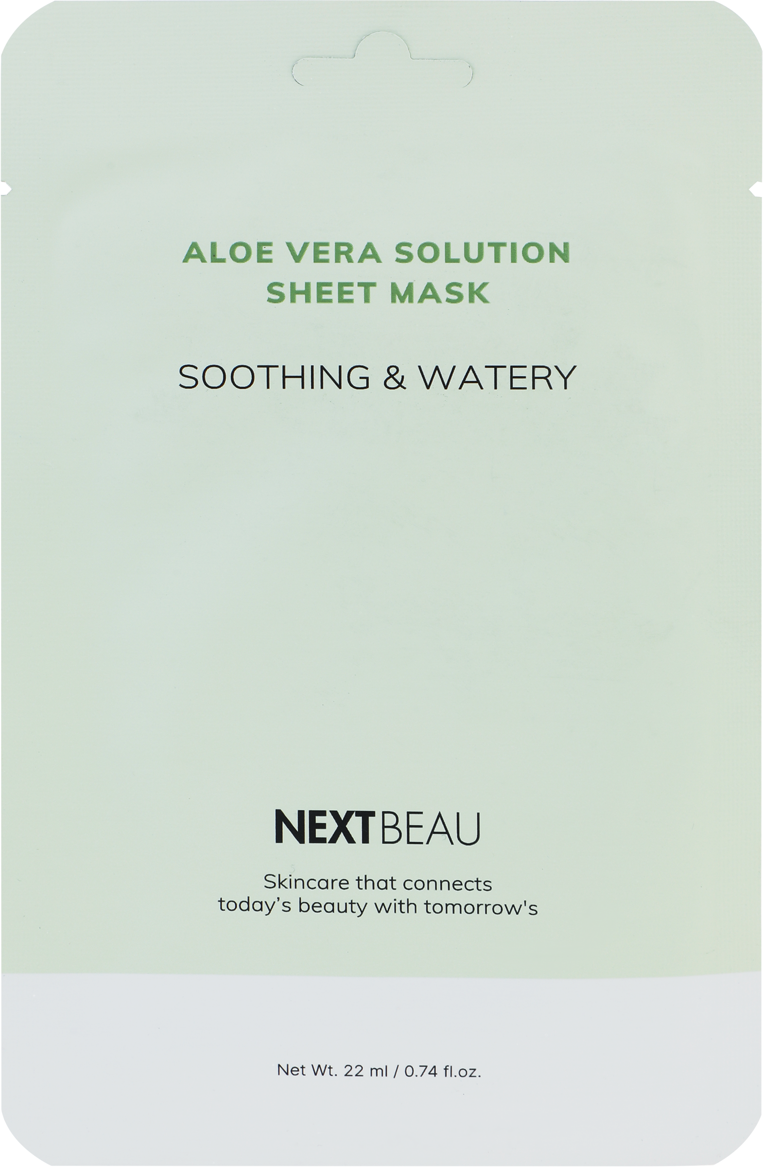 Изображение товара Маска для лица тканевая NEXTBEAU успокаивающая с экстрактом алоэ 22мл