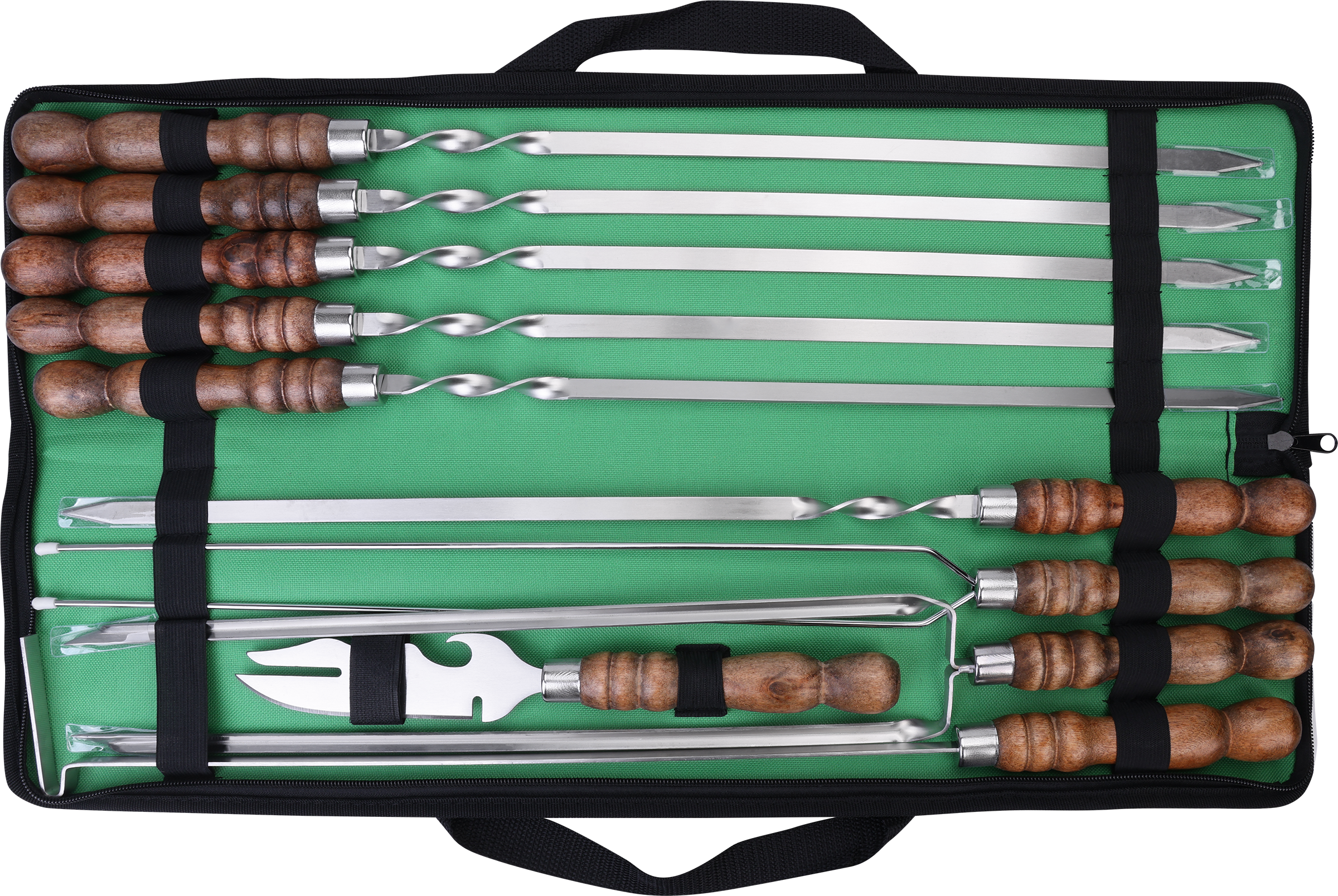 Изображение товара Набор шампуров PLATINUM CHOICE 10 пр., в чехле, нержавеющая сталь, дерево WL754 Изображение товара Набор шампуров PLATINUM CHOICE 10 пр., в чехле, нержавеющая сталь, дерево WL754