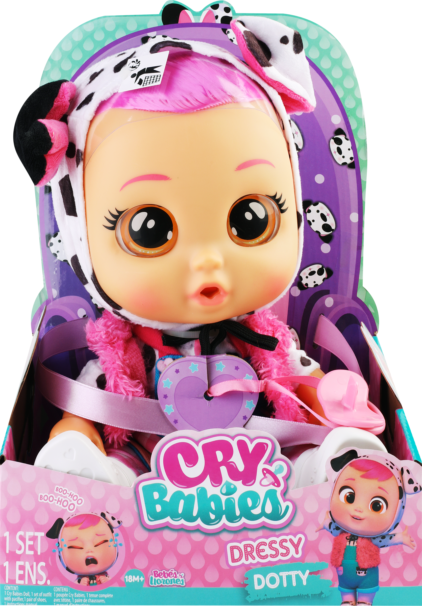Изображение товара Набор игровой CRYBABIES Дотти Dressy плачущая интерактивная с аксессуарами для девочек
