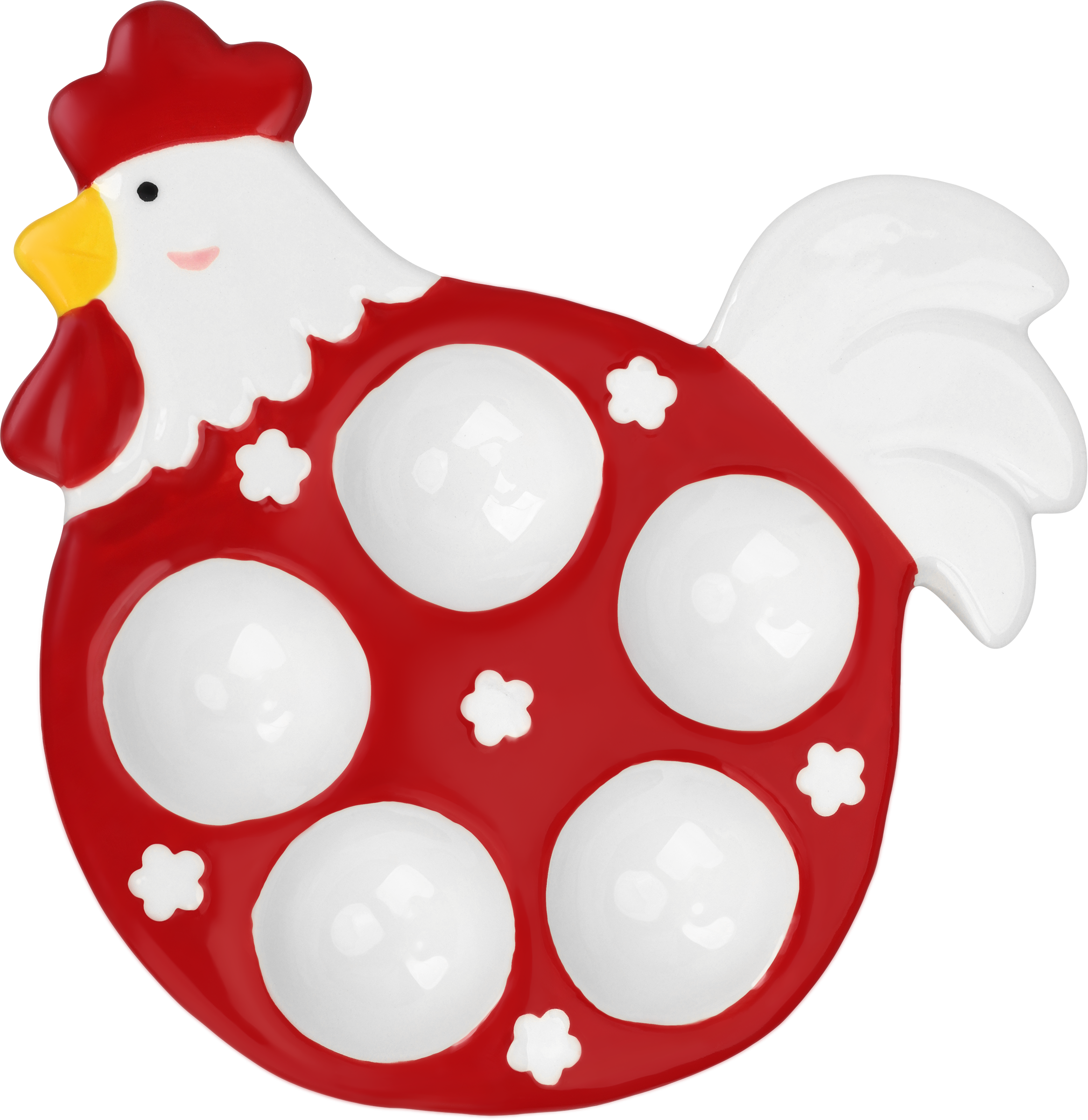 Изображение товара Тарелка для яиц HOMECLUB на 5шт, 19,5см, керамика, Арт. SLE-14