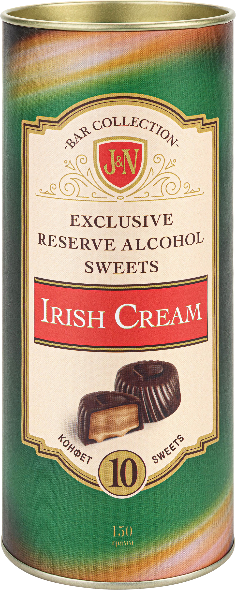 Изображение товара Конфеты J&N Bar Collection со вкусом ликера Бейлис 150г в стильной банке