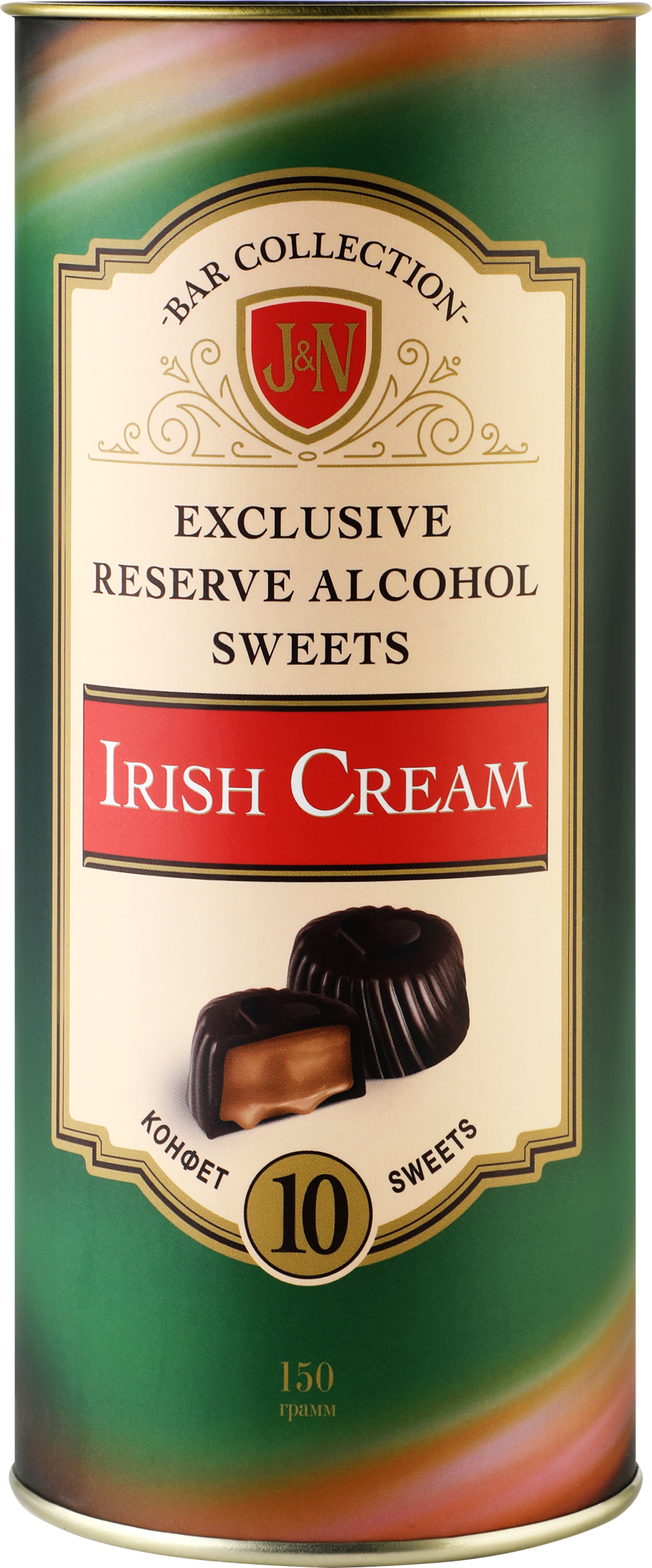 Изображение товара Конфеты J&N Bar Collection со вкусом ликера Бейлис 150г в стильной банке