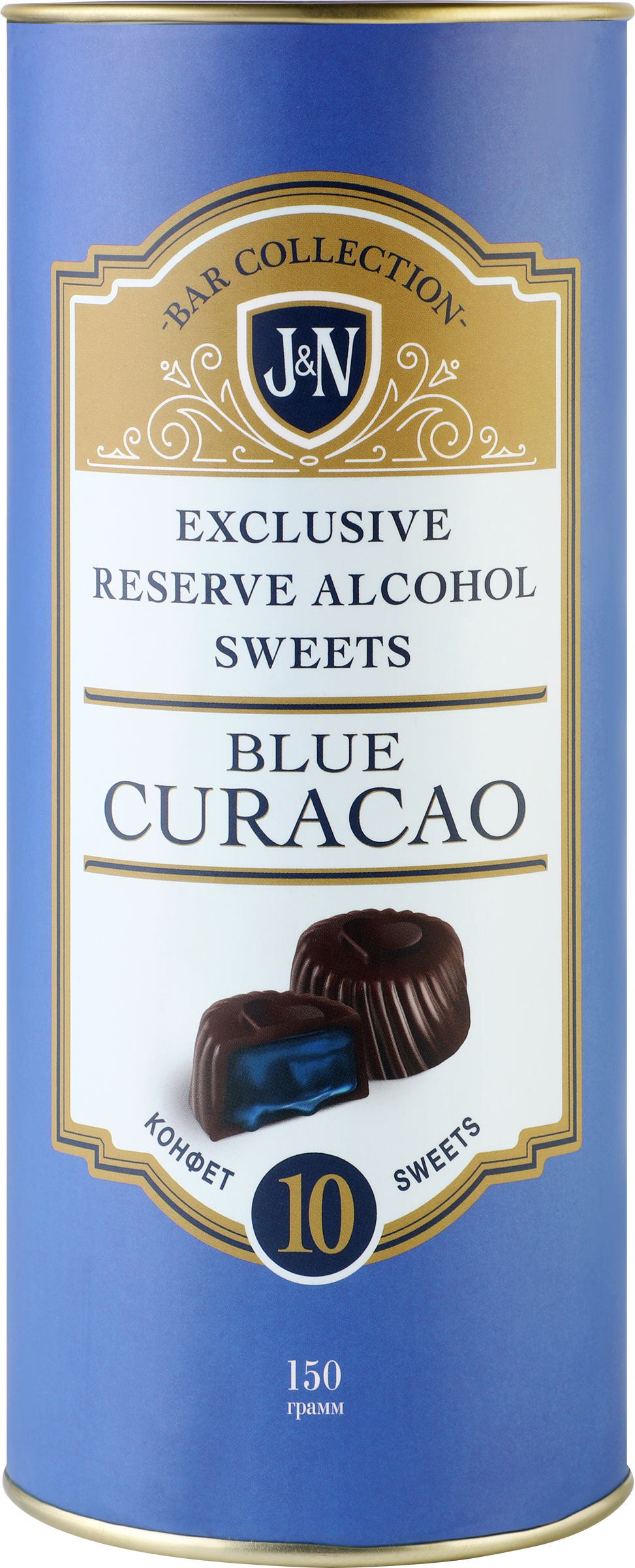 Изображение товара Конфеты J&N Bar Collection со вкусом ликера Блю Кюрасао 150г