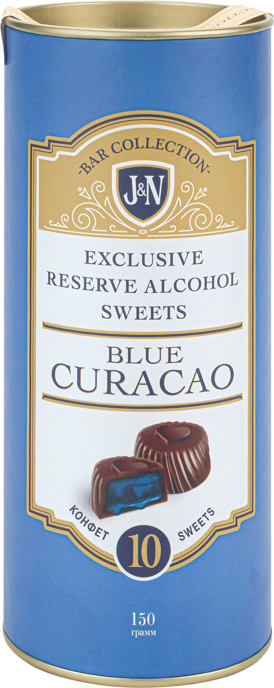 Изображение товара Конфеты J&N Bar Collection со вкусом ликера Блю Кюрасао 150г