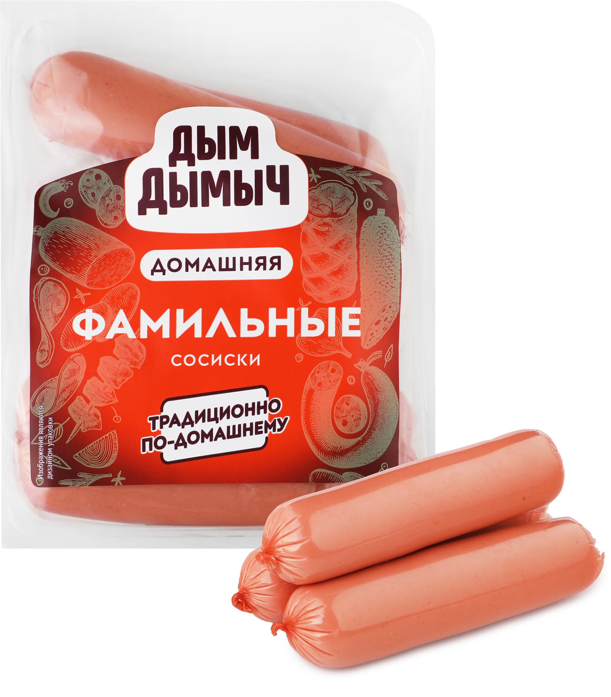 Изображение товара Сосиски ДЫМ ДЫМЫЧ Фамильные 300г