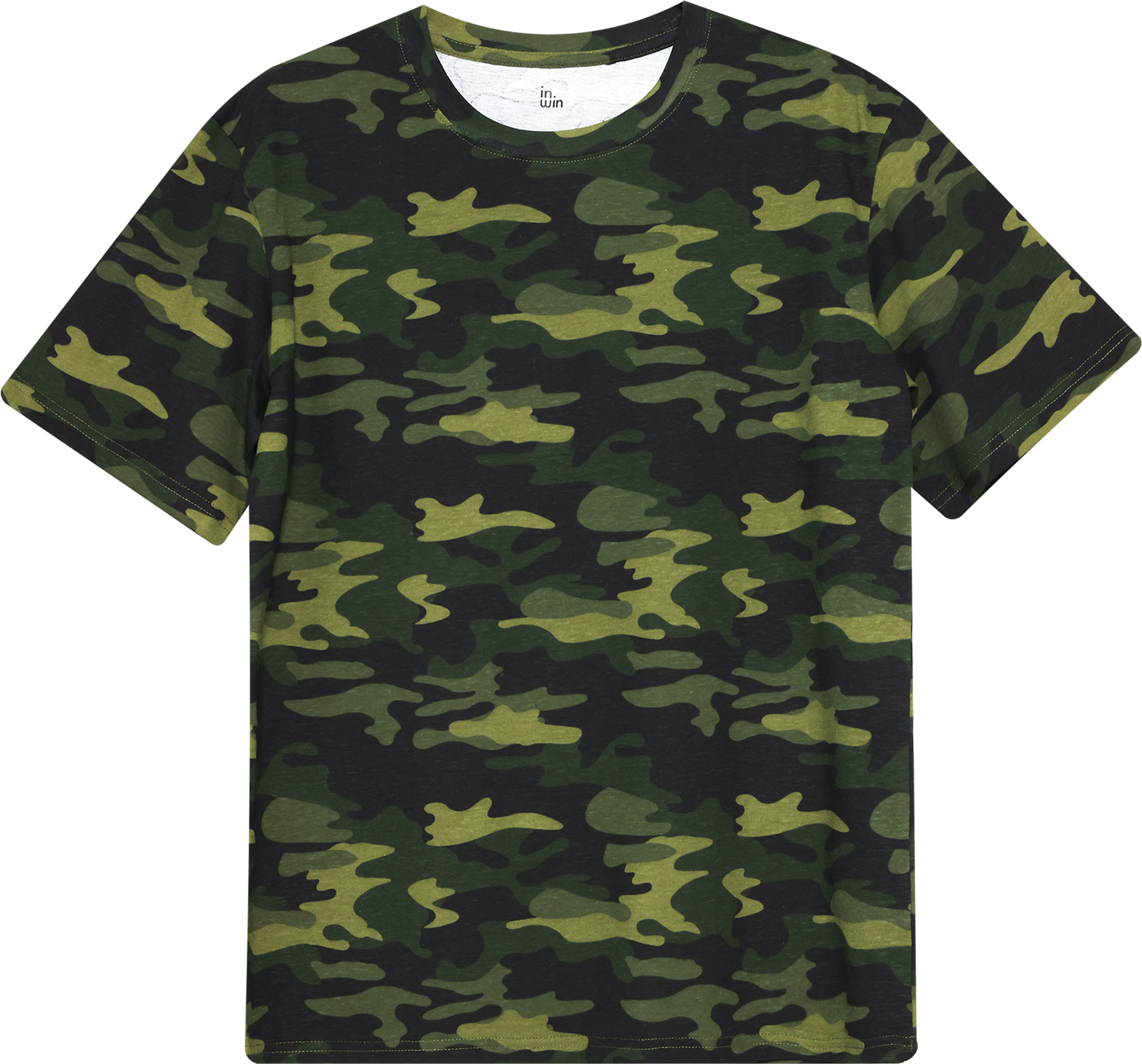 Изображение товара Мужская футболка INWIN зеленая короткий рукав груглая горловина