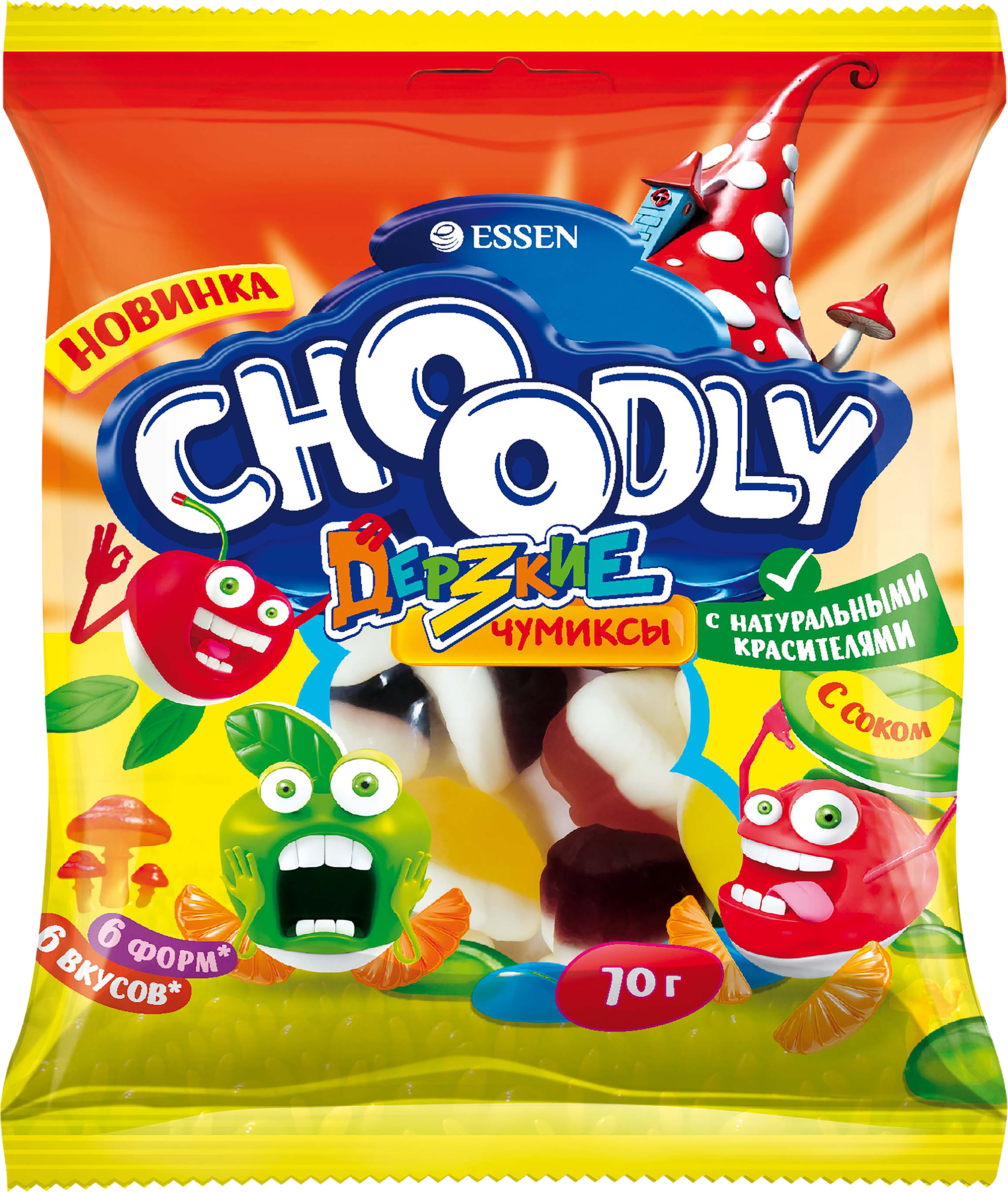 Изображение товара Мармелад жевательный ESSEN Choоdly Дерзкие чумиксы 70г