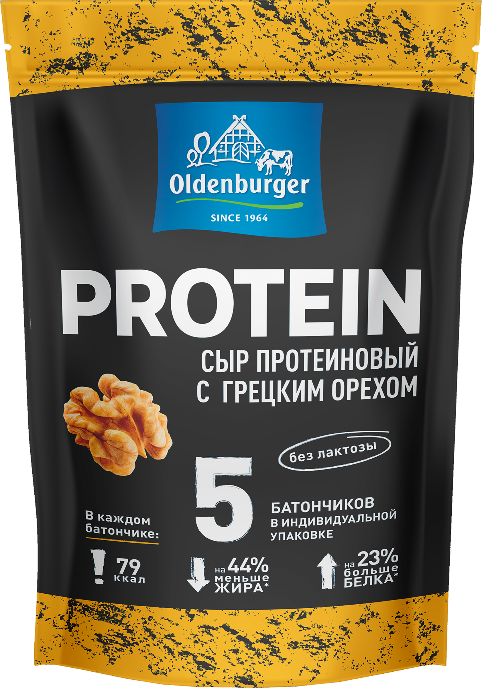 Изображение товара Сыр OLDENBURGER протеиновый с грецким орехом 30%, без змж, 150г