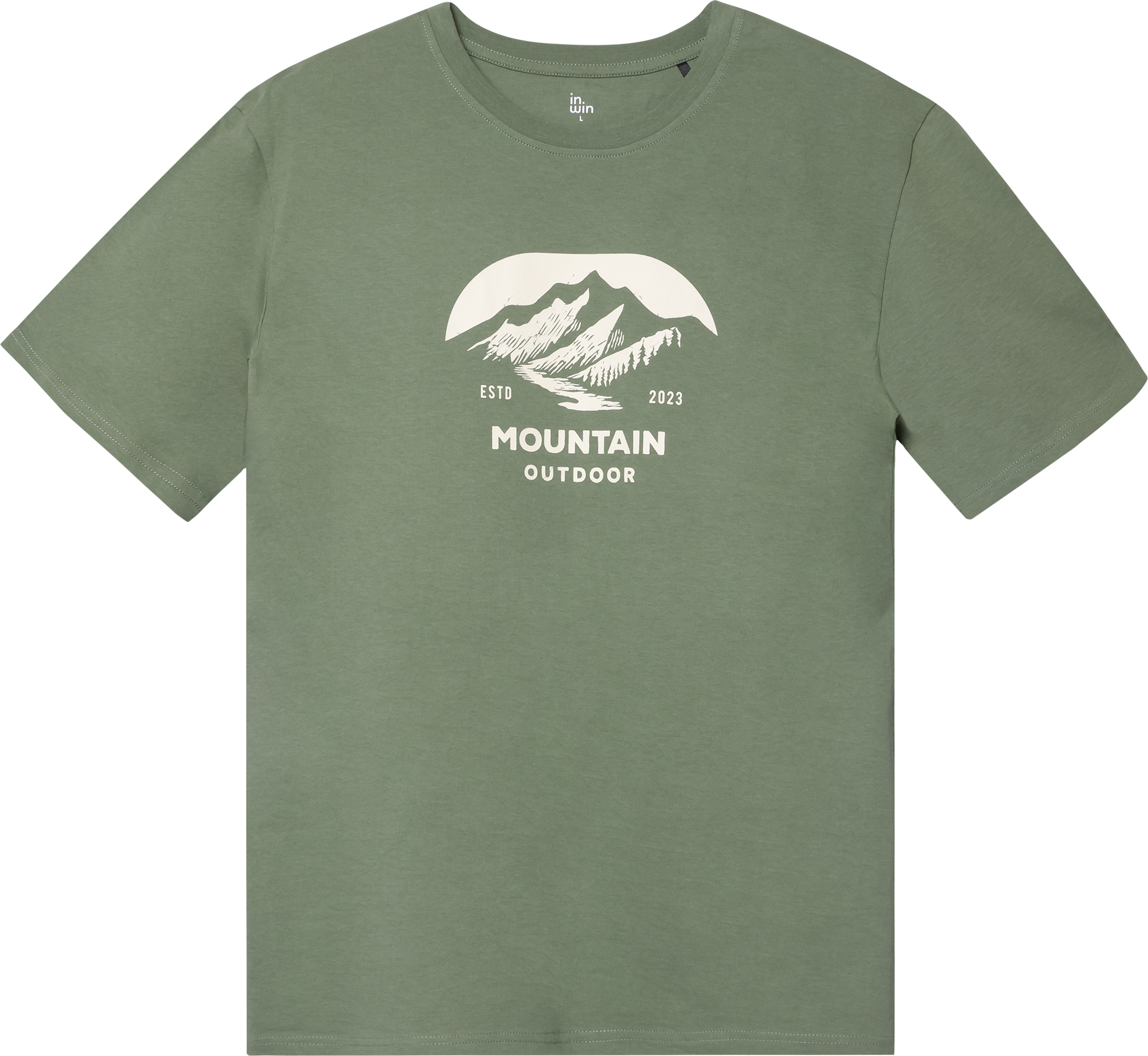 Изображение товара Футболка мужская INWIN темно-зеленая, Арт. SS26102-02