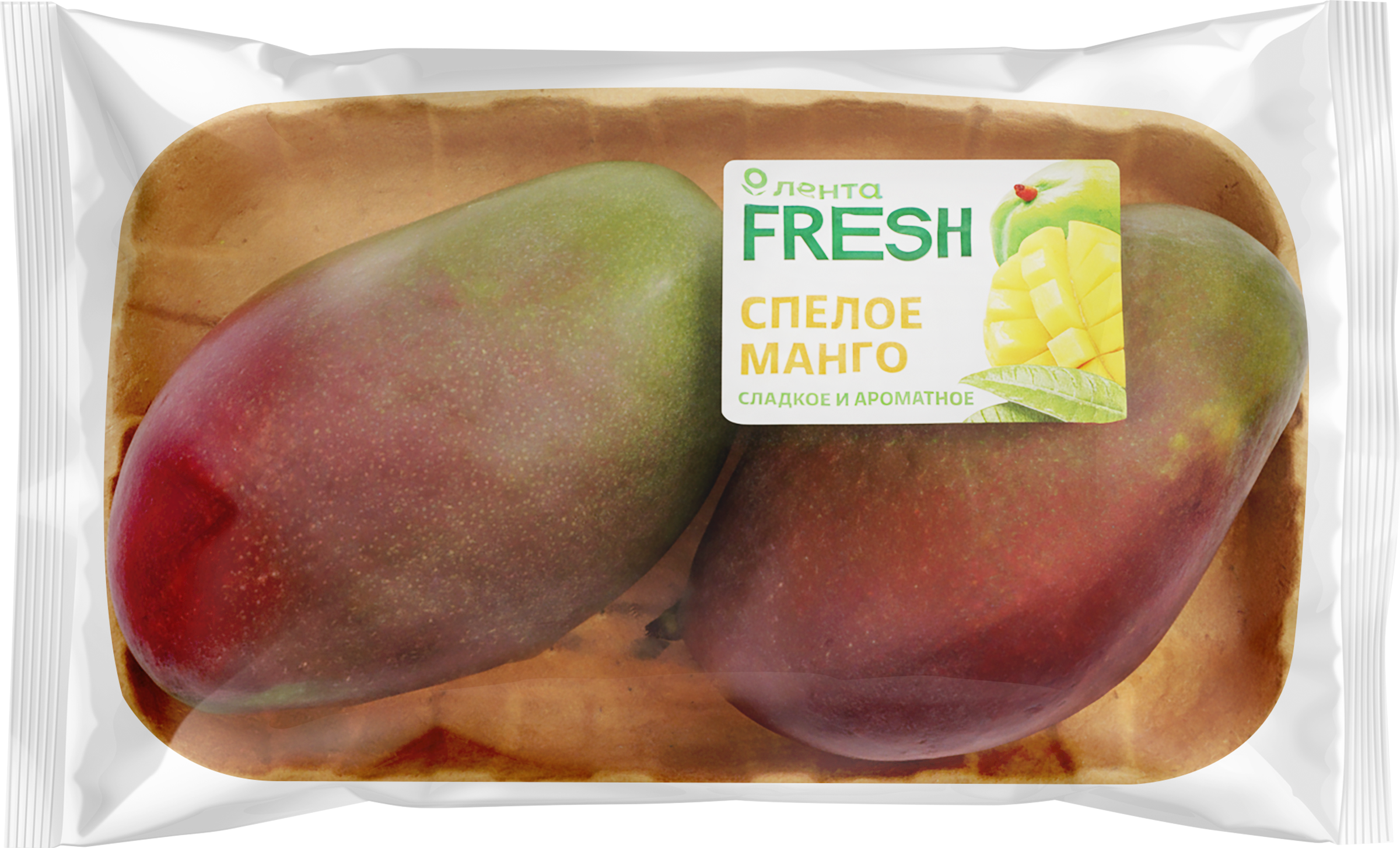 Изображение товара Свежие спелые манго ЛЕНТА FRESH 2 шт для здорового питания и десертов
