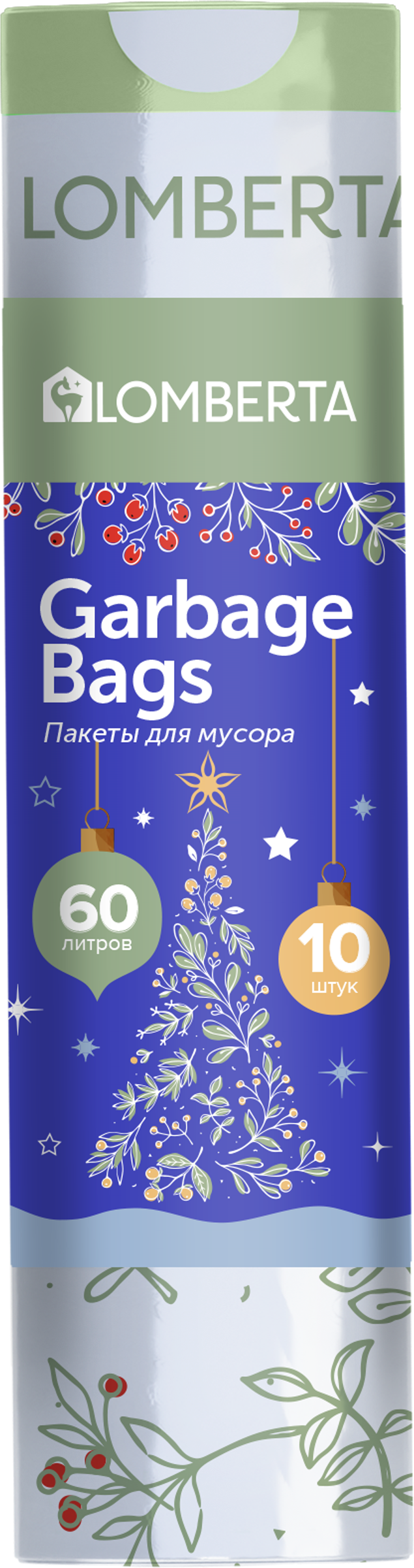 Изображение товара Пакеты для мусора LOMBERTA с принтом 60л 10шт