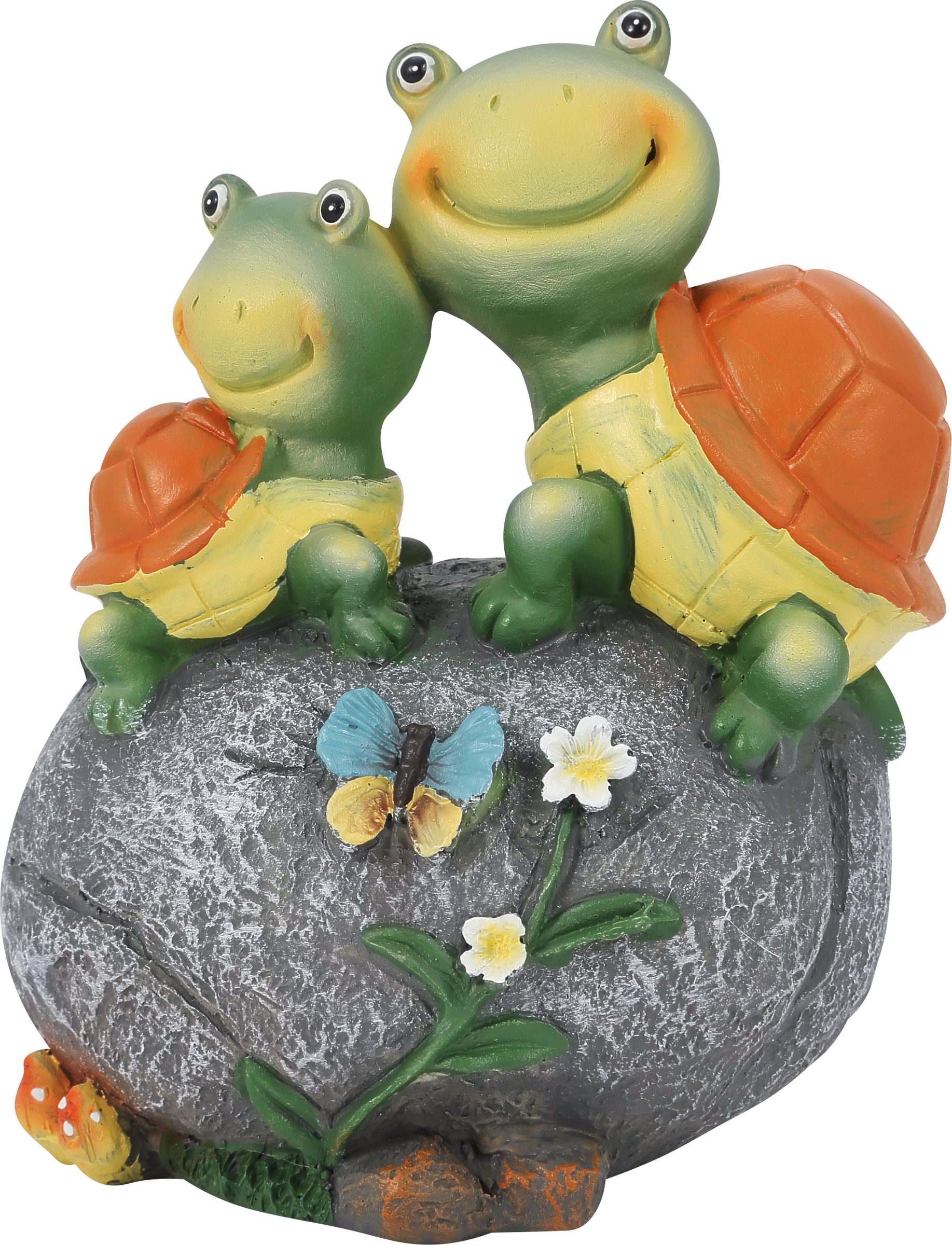 Изображение товара Фигура садовая GIARDINO CLUB Черепашки на камне 13х10х16см, Арт. YH251432