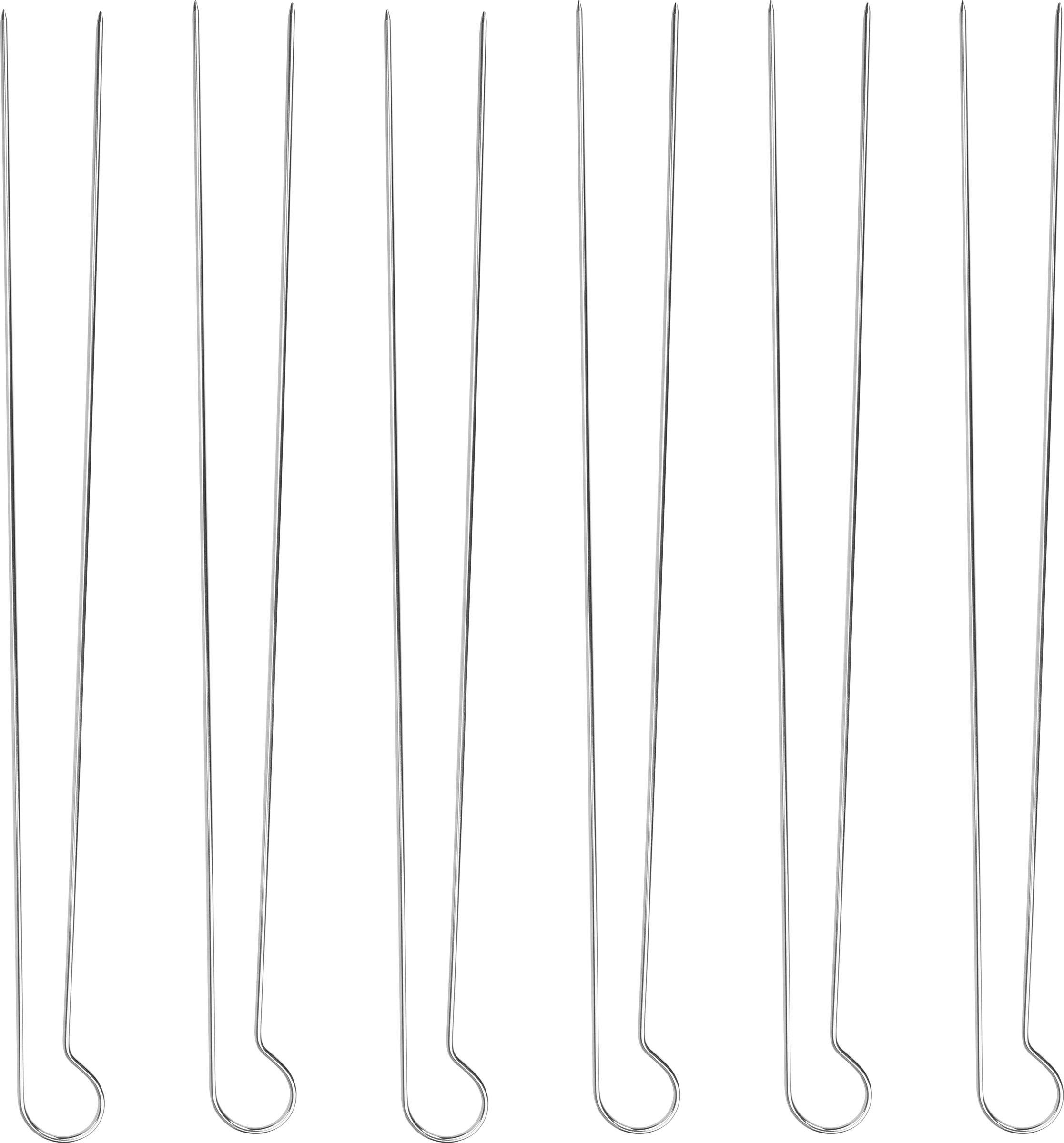 Изображение товара Шампуры двойные GIARDINO CLUB 40см, нержавеющая сталь, Арт. EK23-2552309-1, 6шт