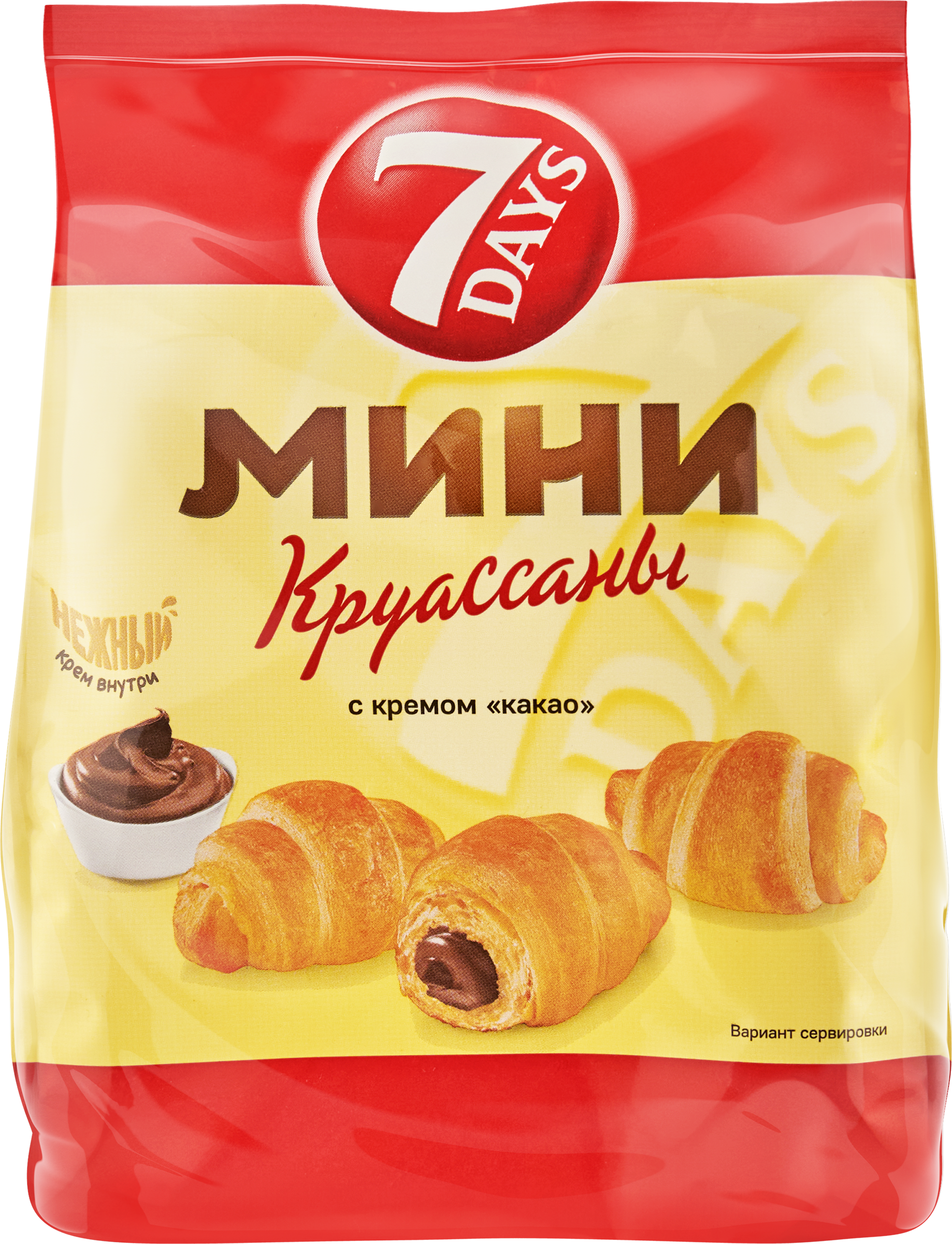 Изображение товара Мини-круассаны 7DAYS с кремом какао 123г вкусное слоеное лакомство