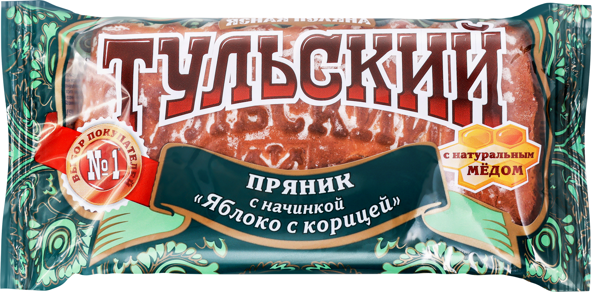 Изображение товара Пряник ТУЛЬСКИЙ ПРЯНИК яблоко корица 130г натуральный традиционный вкус