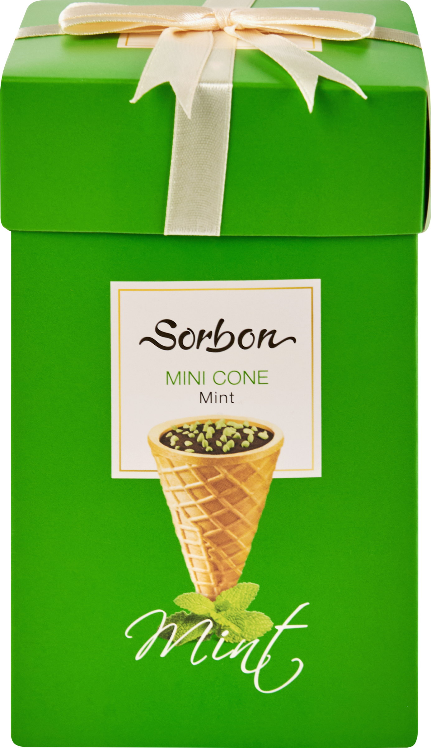 Изображение товара Конфеты SORBON мини-рожок мята и воздушные зерна 200г ароматное лакомство