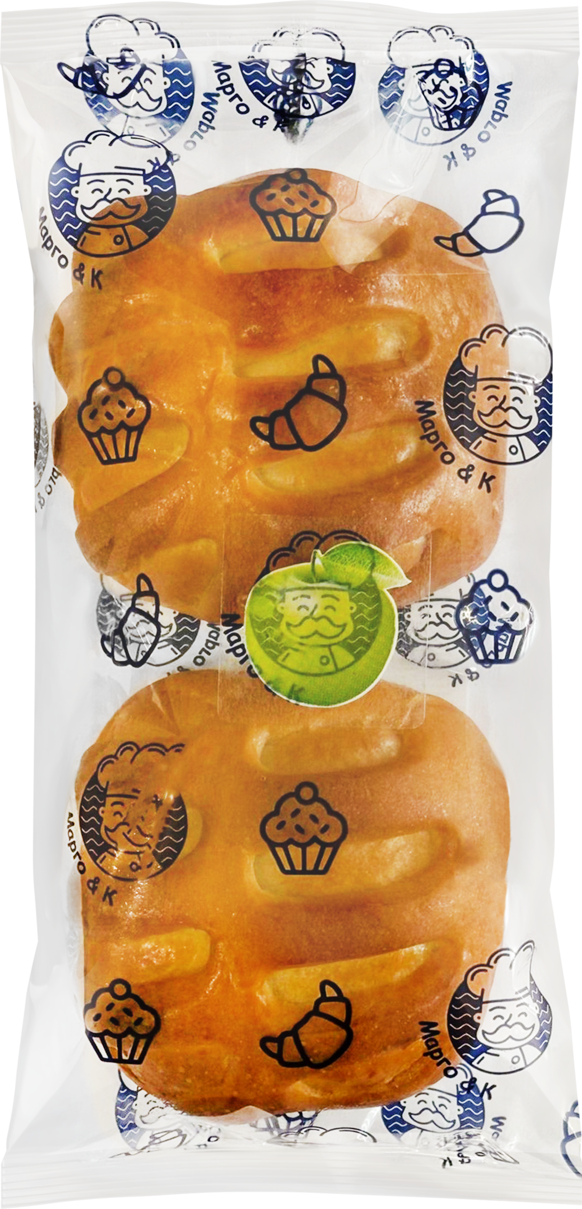 Изображение товара Сдоба МАРГО&К Новая с яблочной начинкой, 100г