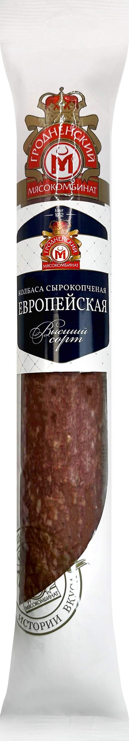 Изображение товара Колбаса сырокопченая МК ГРОДНЕНСКИЙ Европейская, высший сорт, весовая