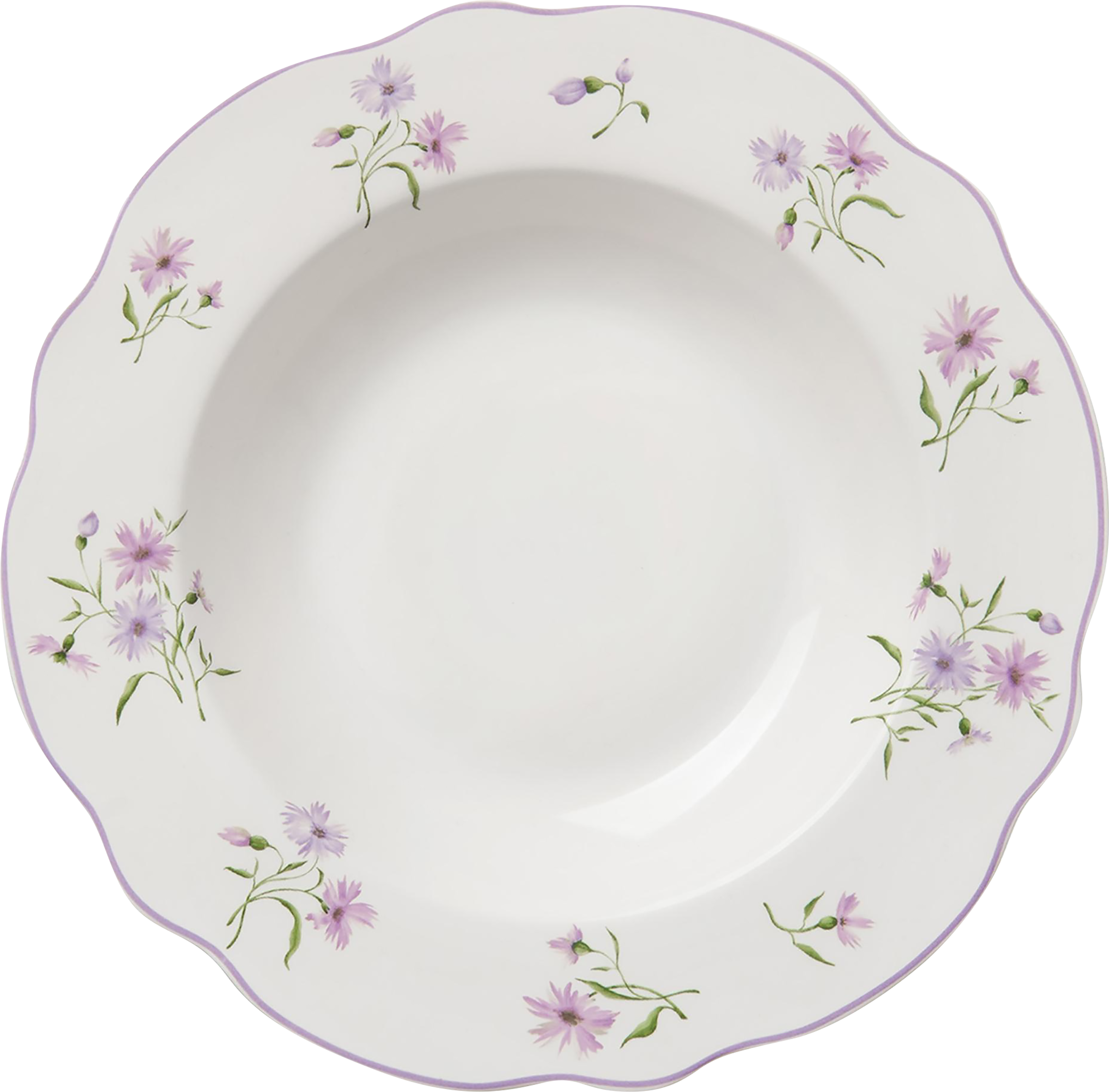 Изображение товара Тарелка суповая HOME QUEEN Летние воспоминания 22,2см, цветы, костяной фарфор, Арт. 77109