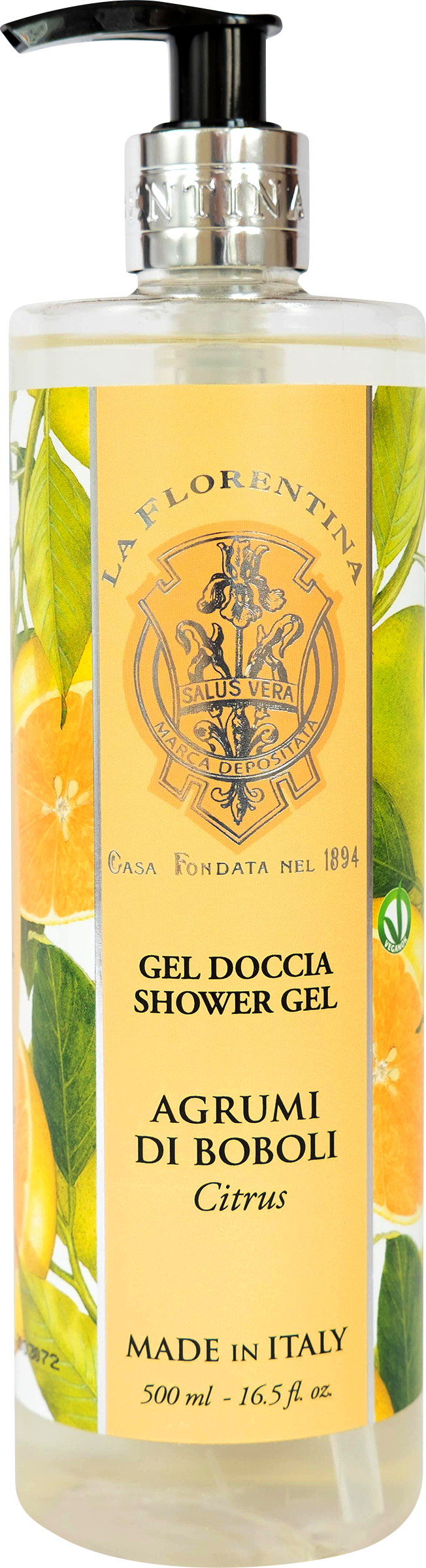Изображение товара Гель для душа LA FLORENTINA Цитрус 500мл для очищения кожи