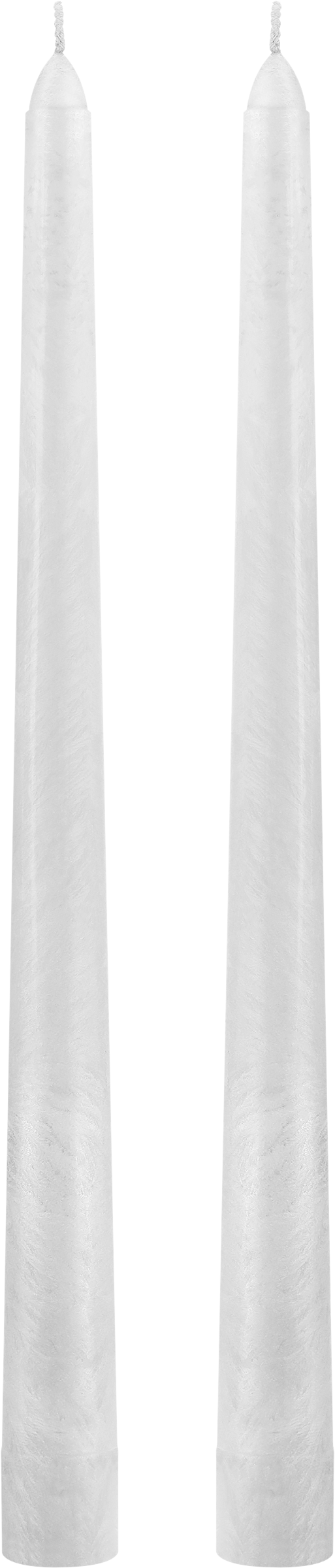 Изображение товара Декоративные свечи HOMECLUB античная белая 25,5х2 см комплект 2 шт