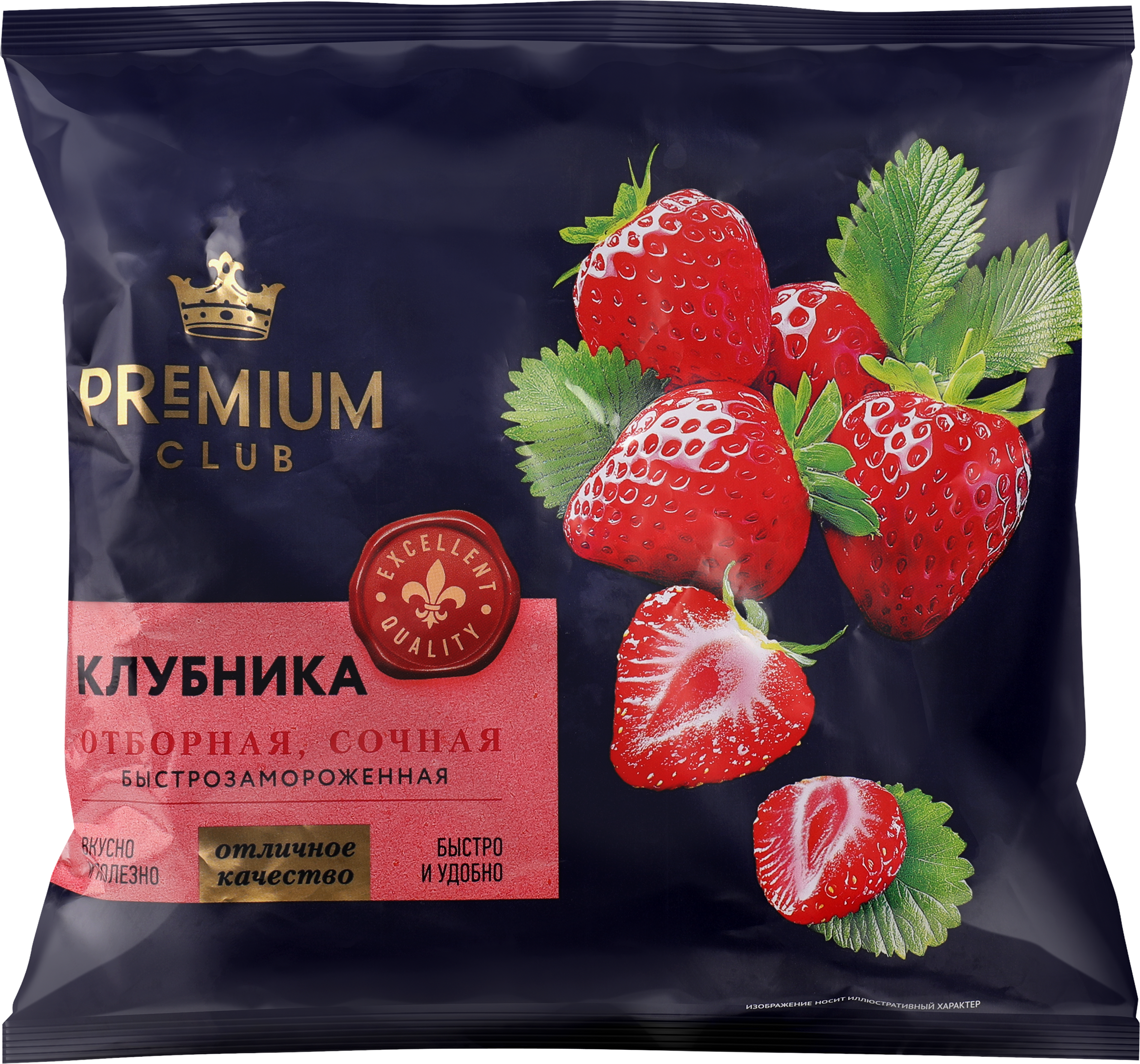 Изображение товара Клубника быстрозамороженная PREMIUM CLUB 300г - натуральный продукт для десертов