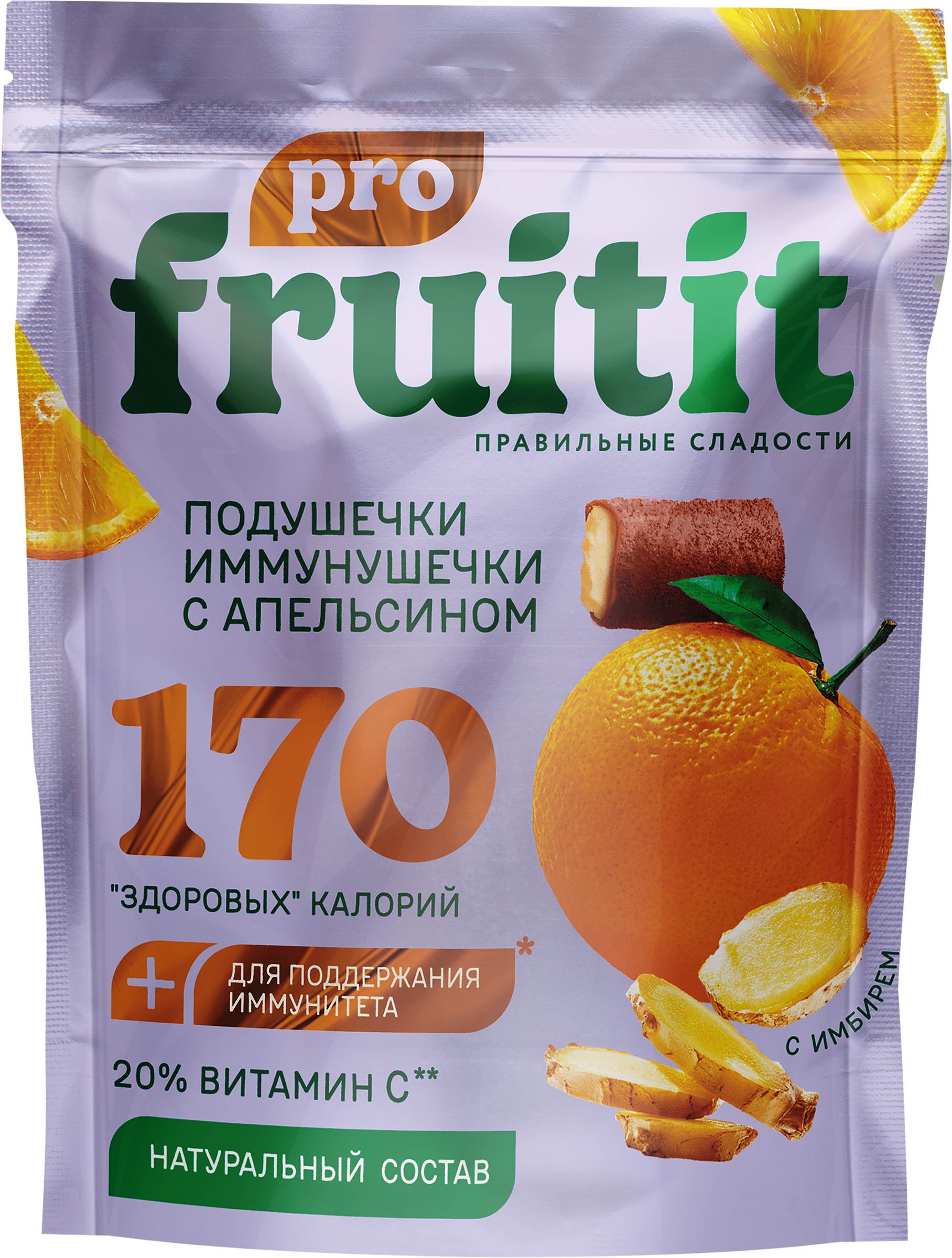 Изображение товара Фруктовые снеки КФ ПЕРМСКАЯ Fruit it pro Иммунушечки с апельс. с маршмеллоу