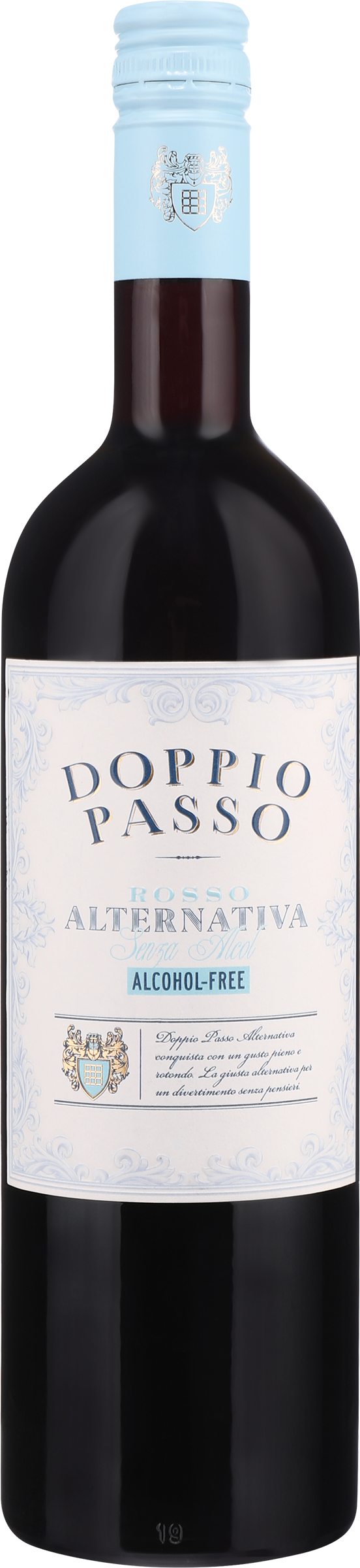 Изображение товара Безалкогольное вино DOPPIO PASSO Альтернатива Россо 0.75л красное натуральное Italian