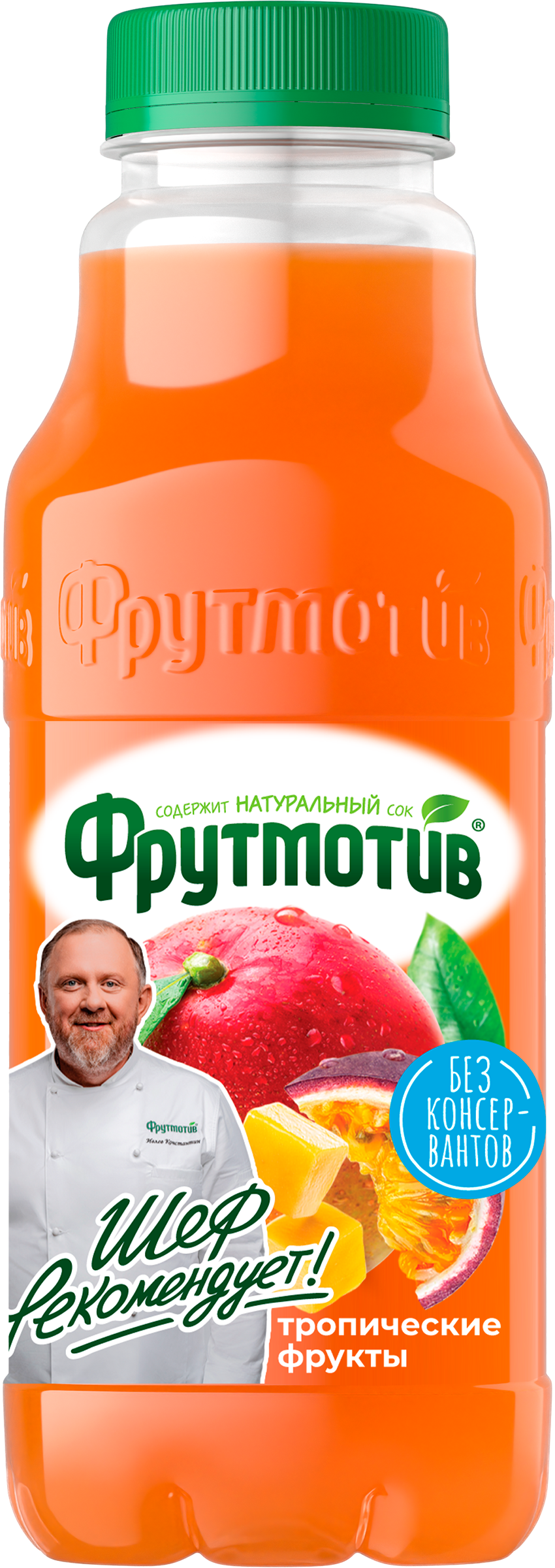 Изображение товара Напиток ФРУТМОТИВ Тропические фрукты негазированный 0.5л натуральный сок