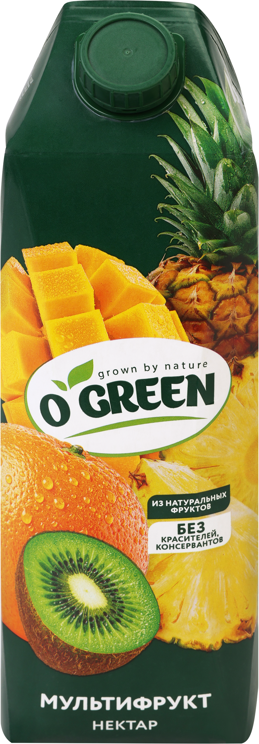 Изображение товара Нектар O'GREEN Мультифруктовый 1л в упаковке Тетра-пак