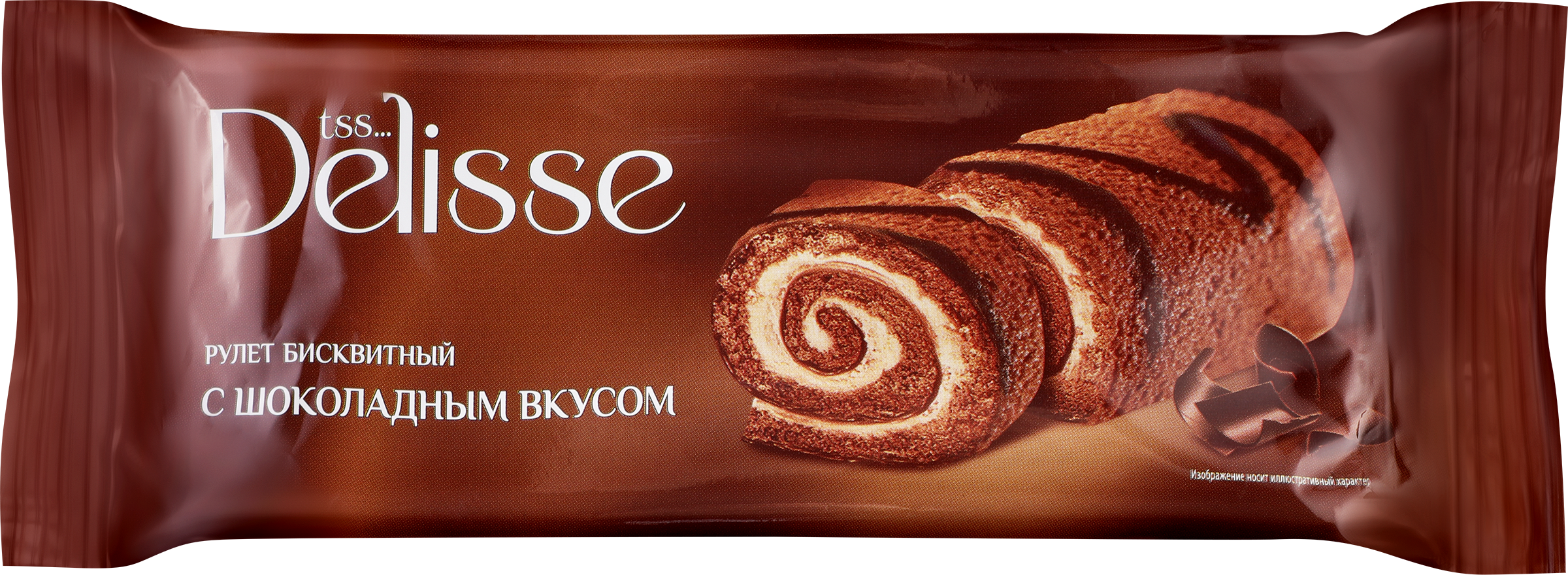 Изображение товара Рулет бисквитный DELISSE с шоколадным вкусом, 200г