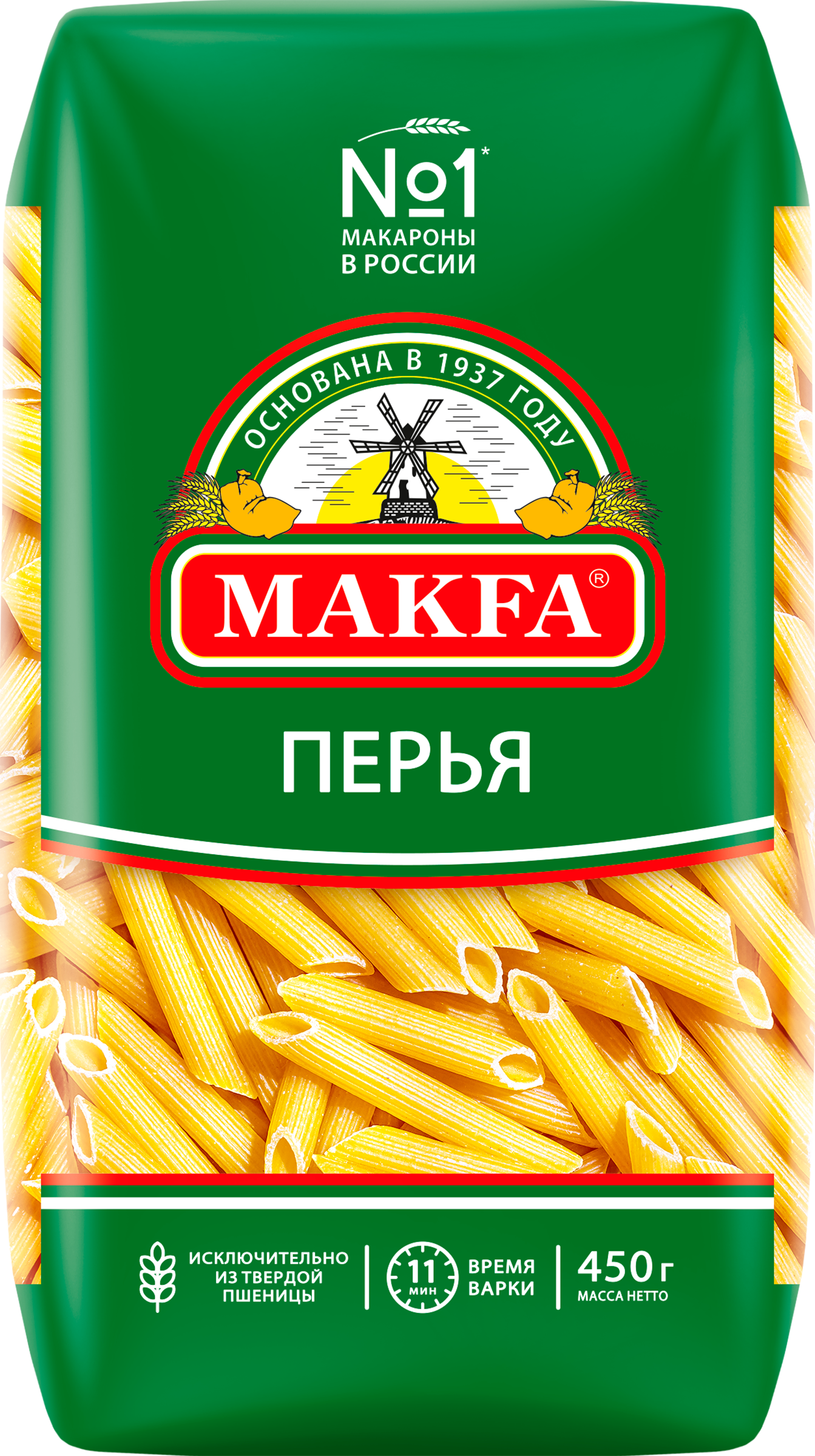 Изображение товара Макароны MAKFA Перья любительские высший сорт, 450г